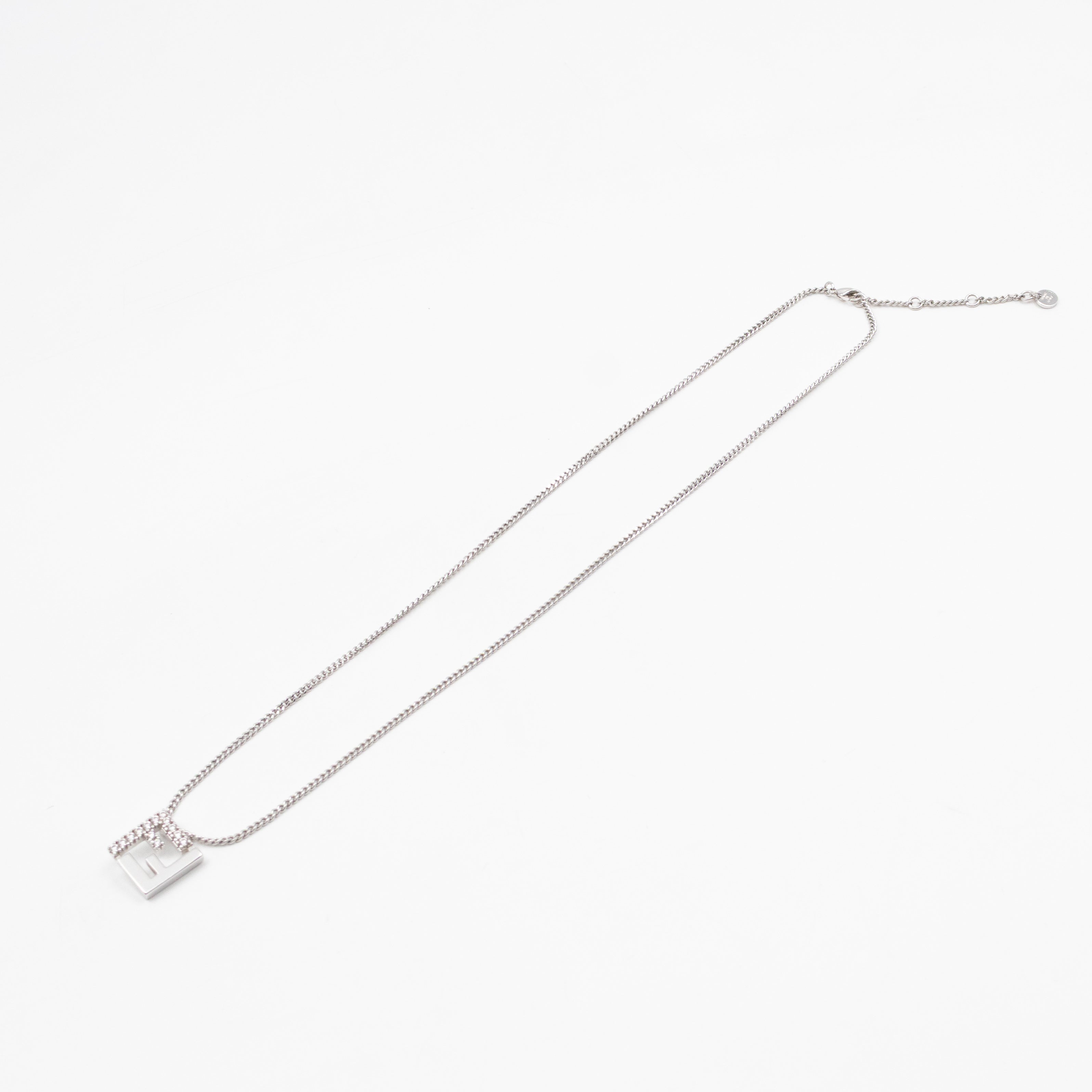 Forever FF Necklace Crystals & Platinum