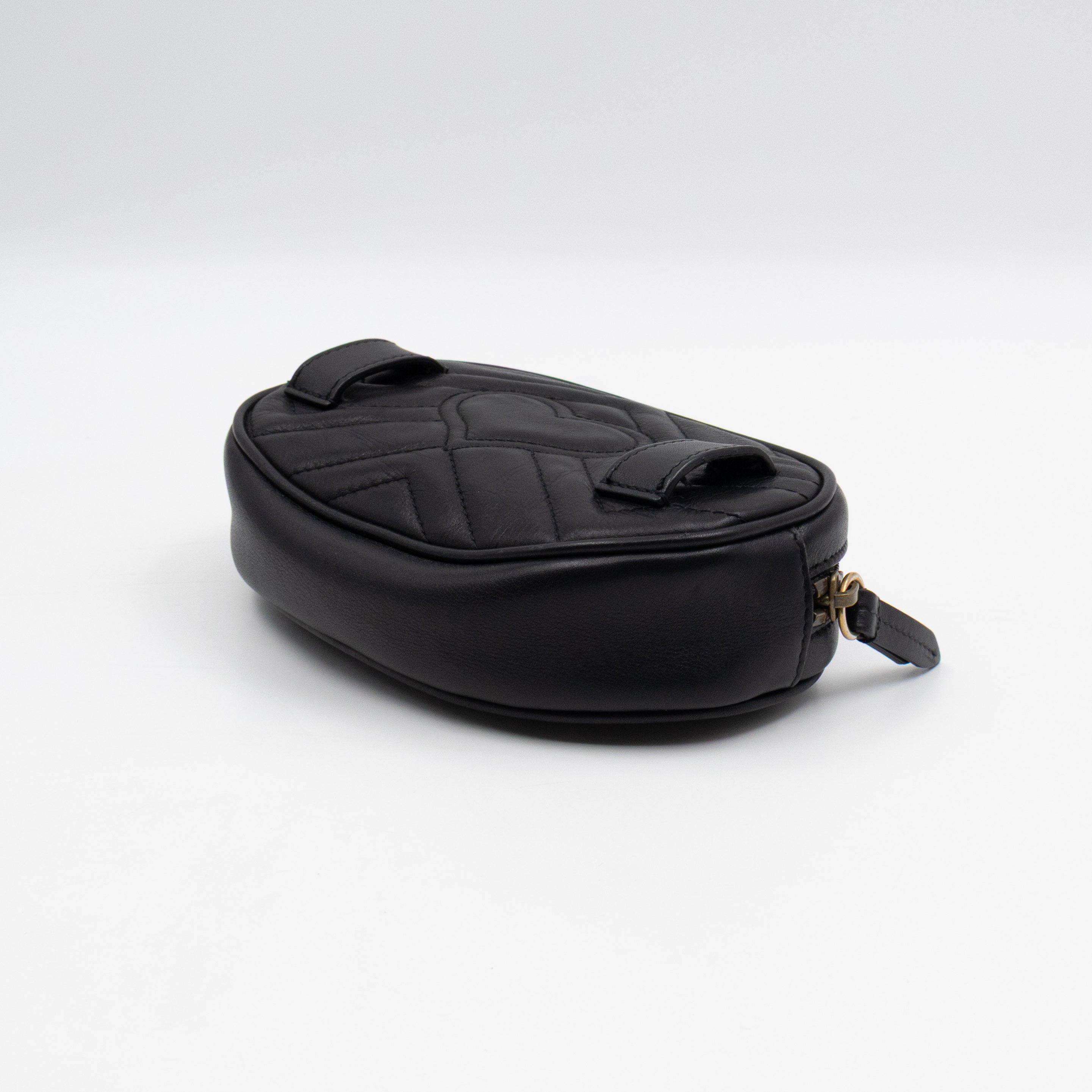 GG Marmont Matelasse Mini Belt Bag Black Leather 85 cm