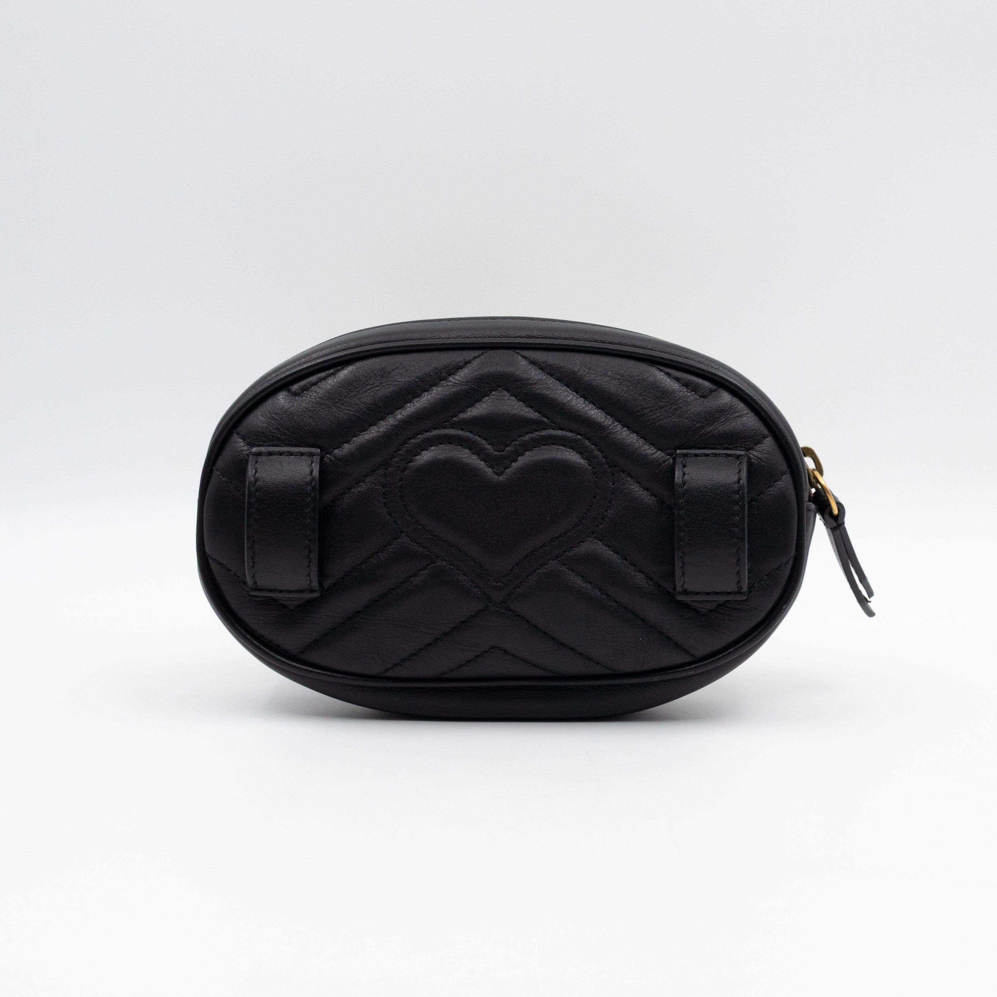GG Marmont Matelasse Mini Belt Bag Black Leather 85 cm