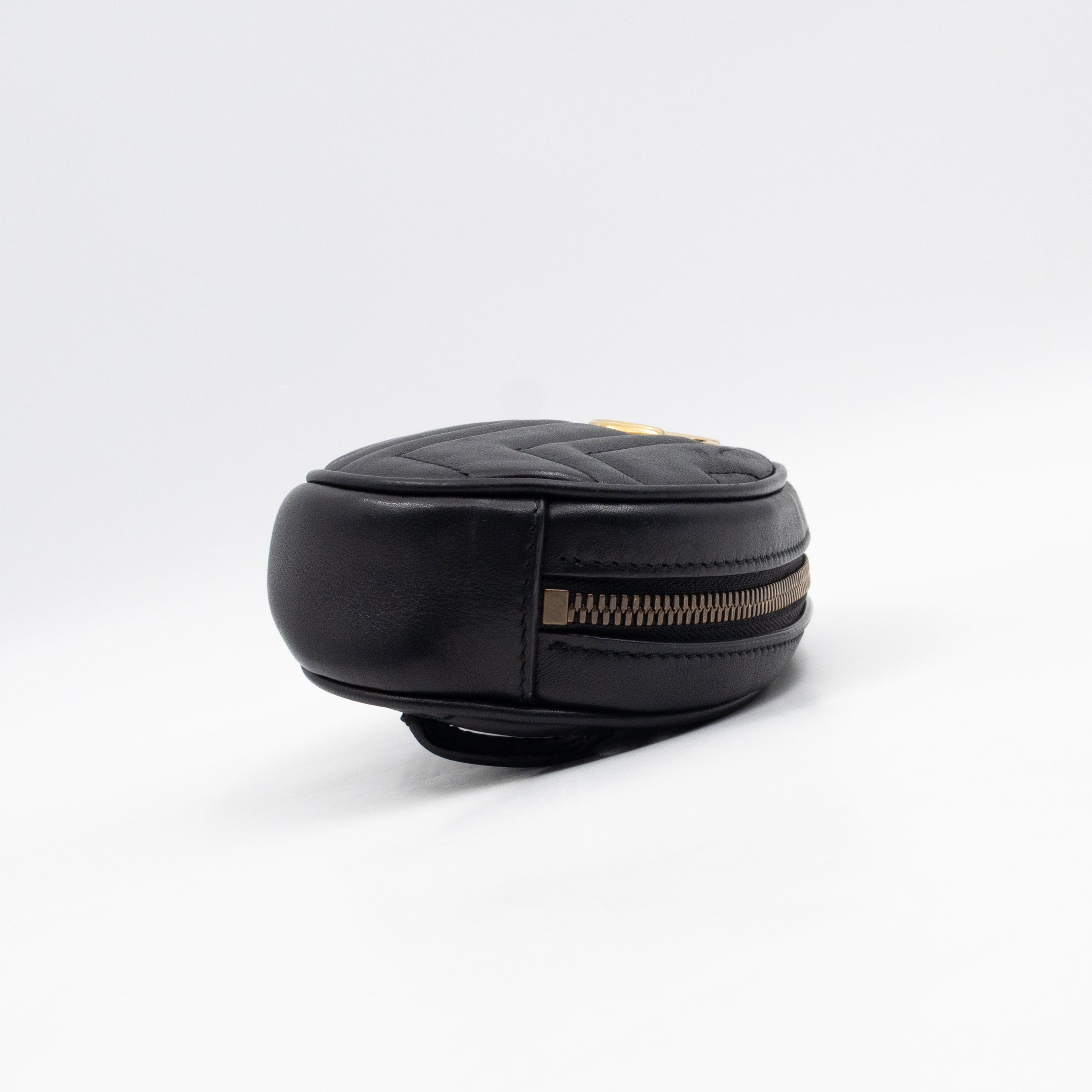 GG Marmont Matelasse Mini Belt Bag Black Leather 85 cm