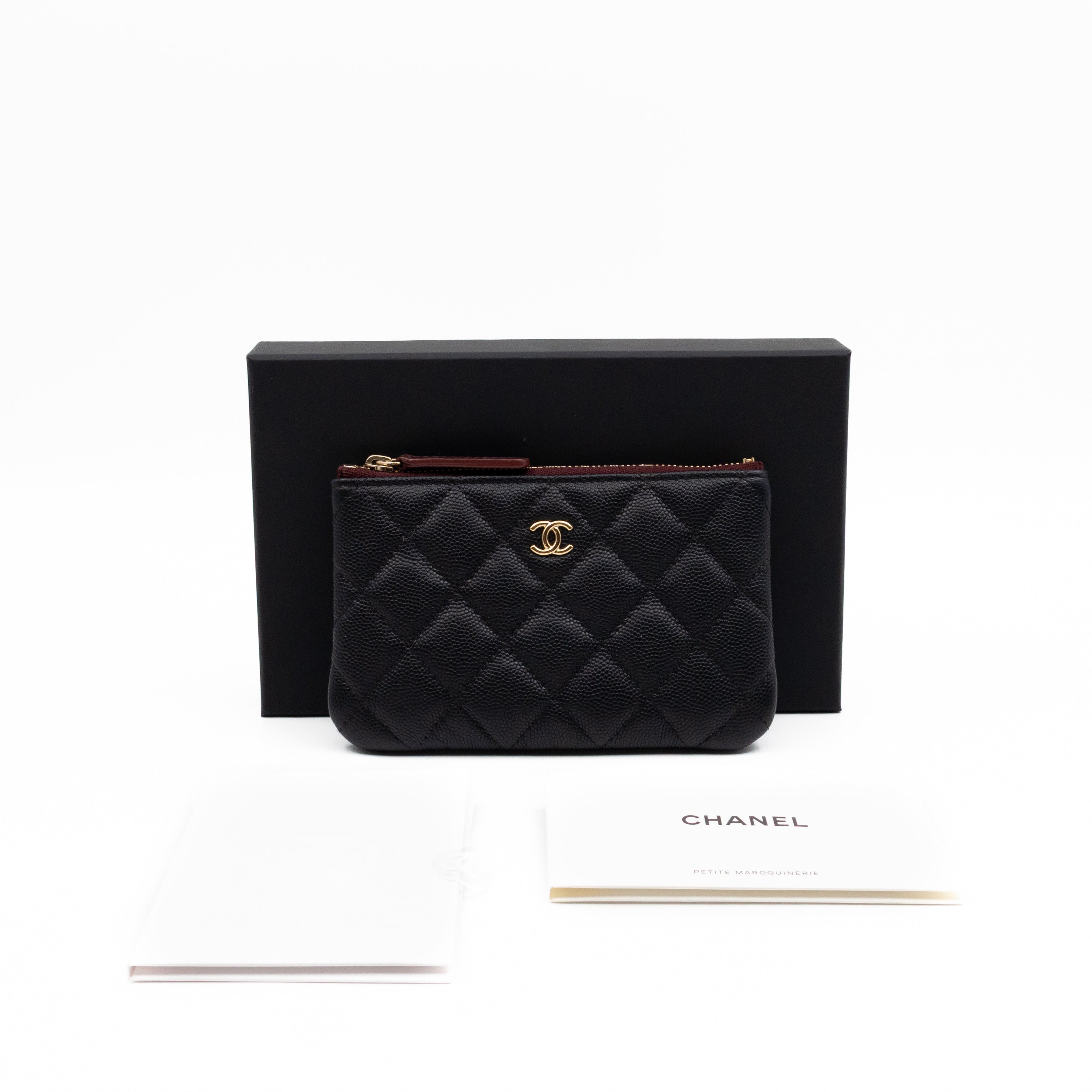 Classic Mini O Case Pouch Black Caviar Leather