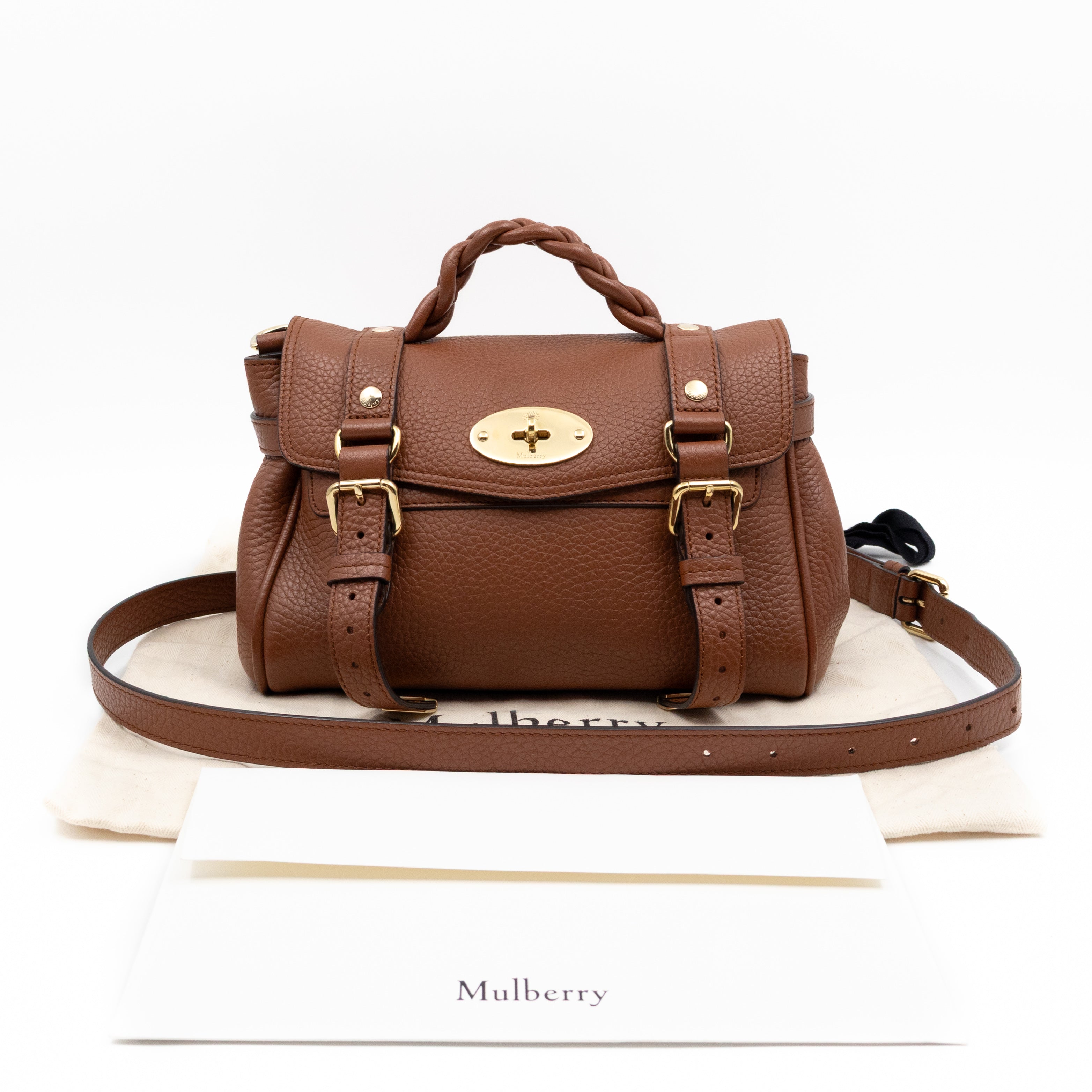 Mini Alexa Chestnut Heavy Grained Leather