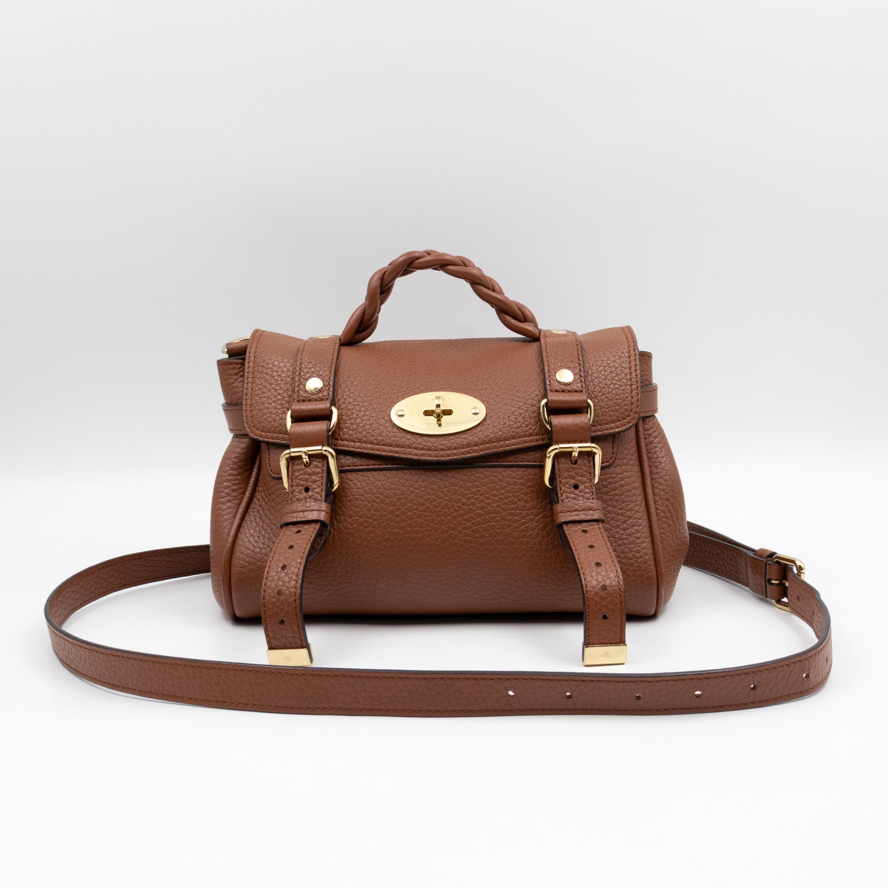 Mini Alexa Chestnut Heavy Grained Leather