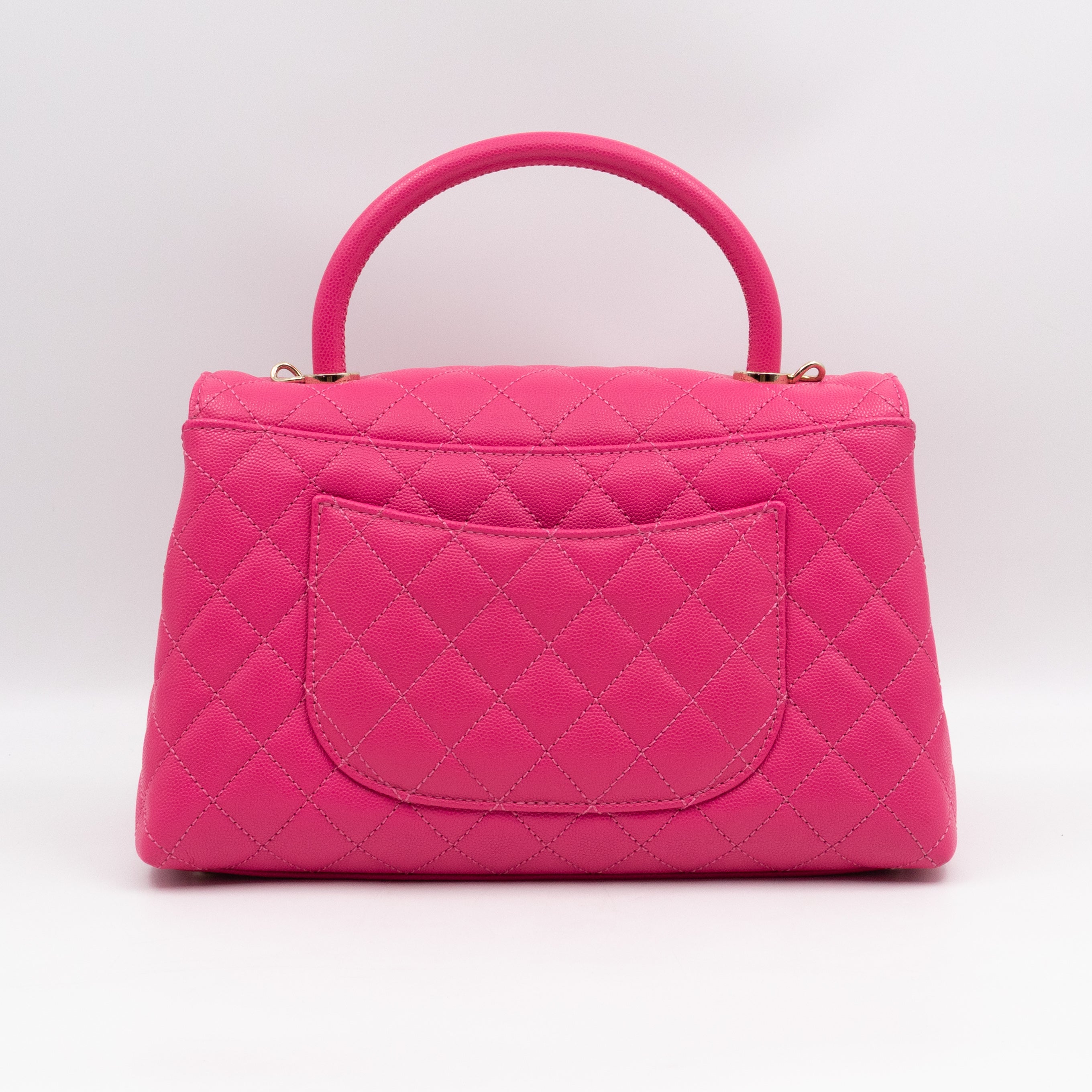 Coco Handle Pink Caviar Leather