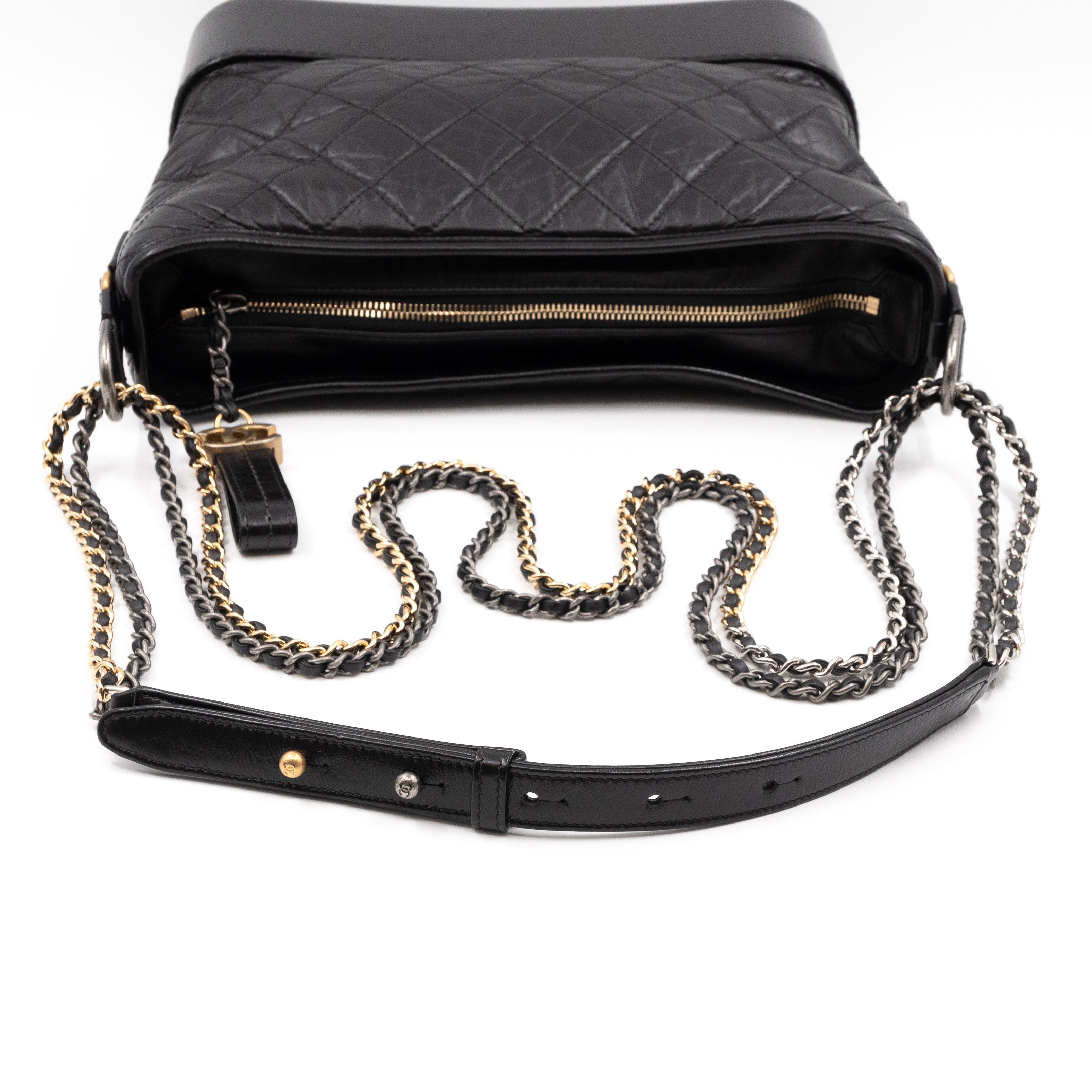 Gabrielle Hobo Large Black Calf Leather