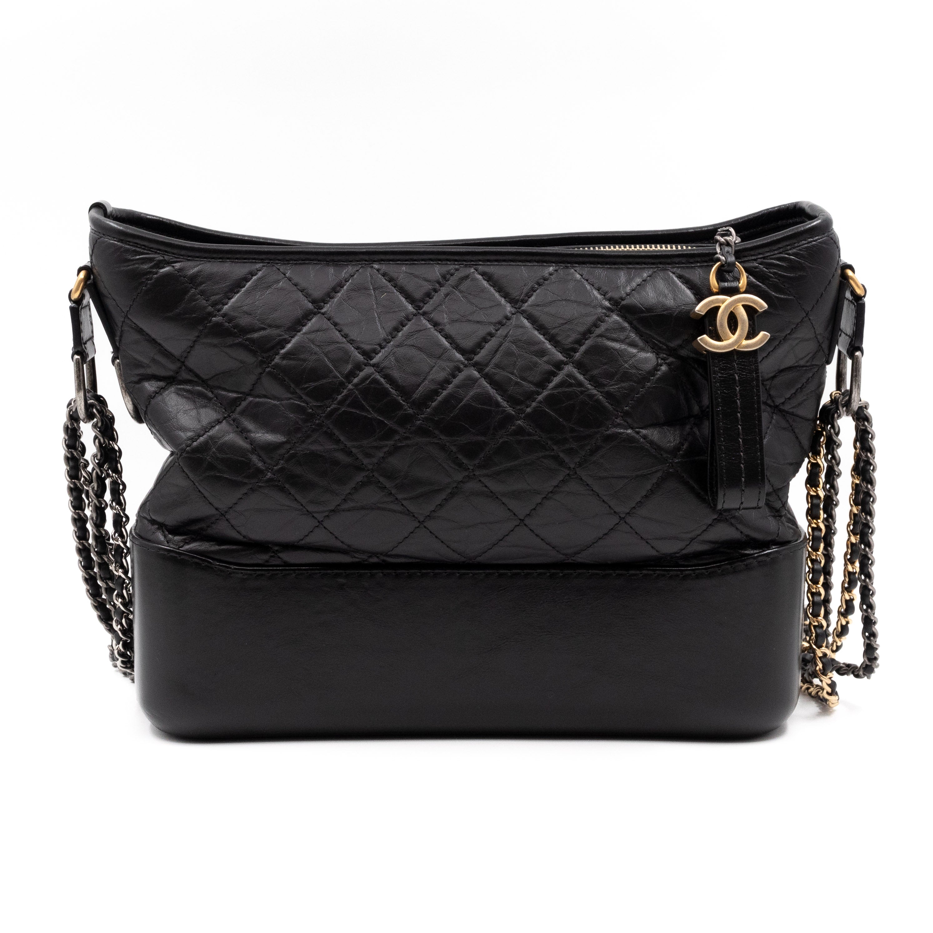 Gabrielle Hobo Large Black Calf Leather