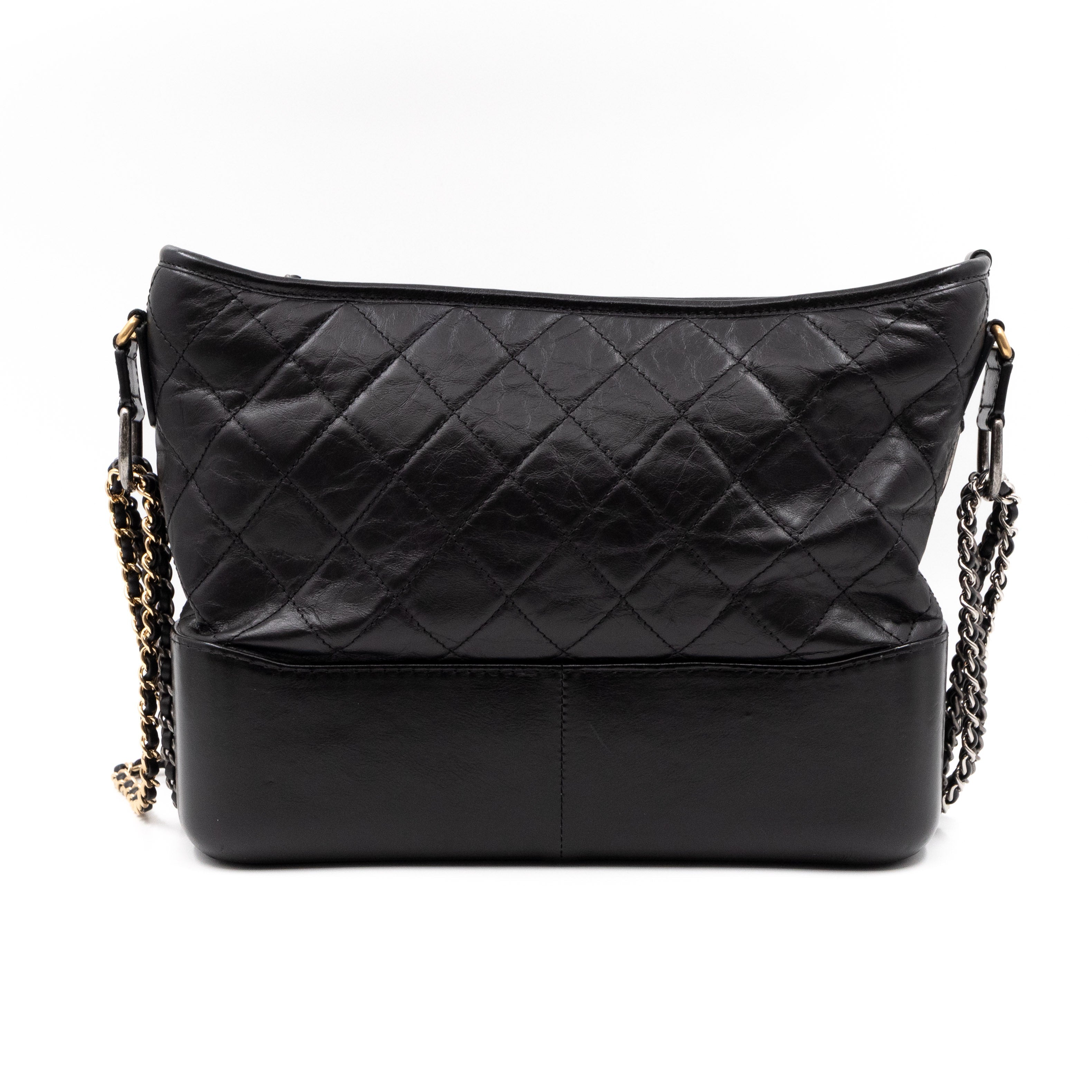 Gabrielle Hobo Large Black Calf Leather