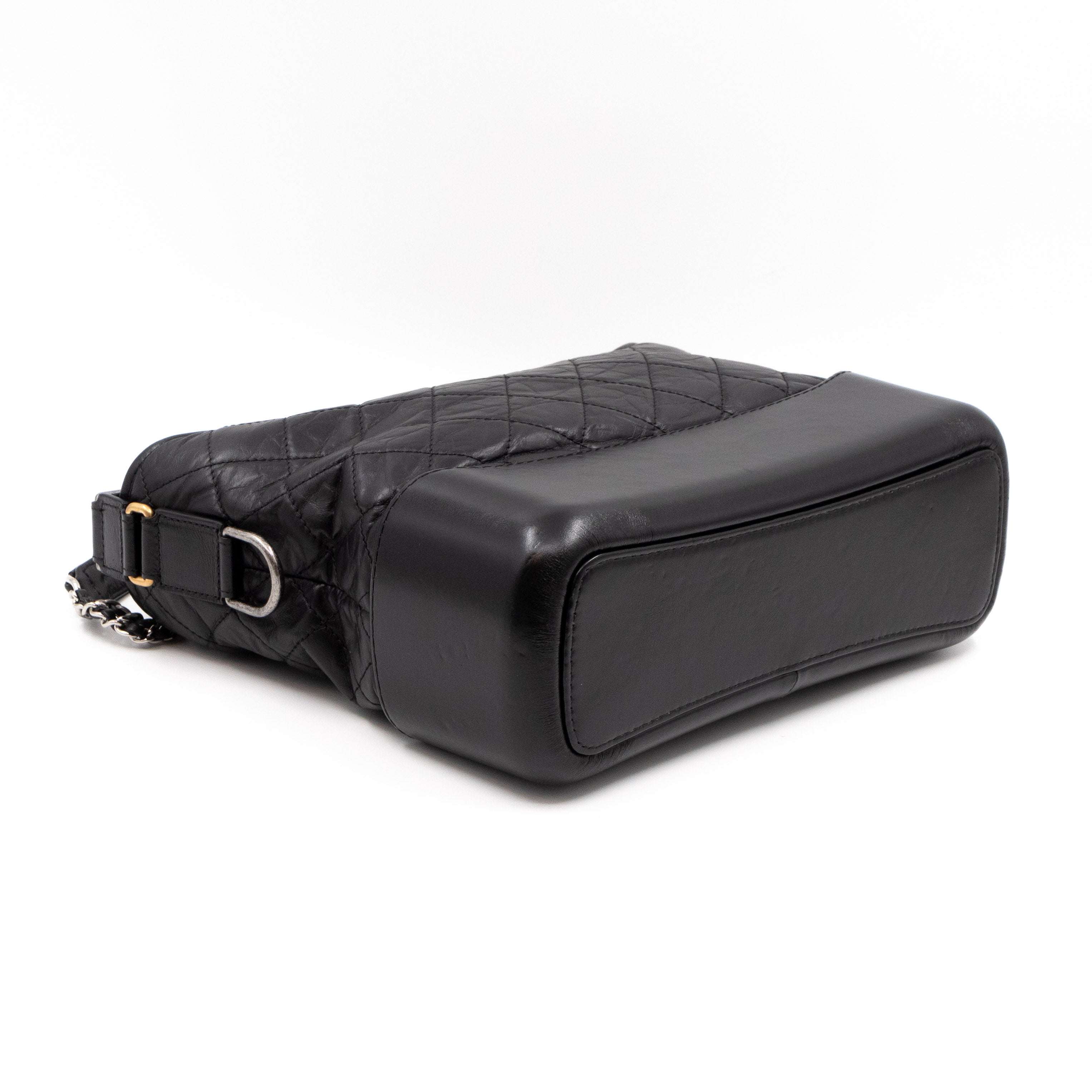 Gabrielle Hobo Large Black Calf Leather