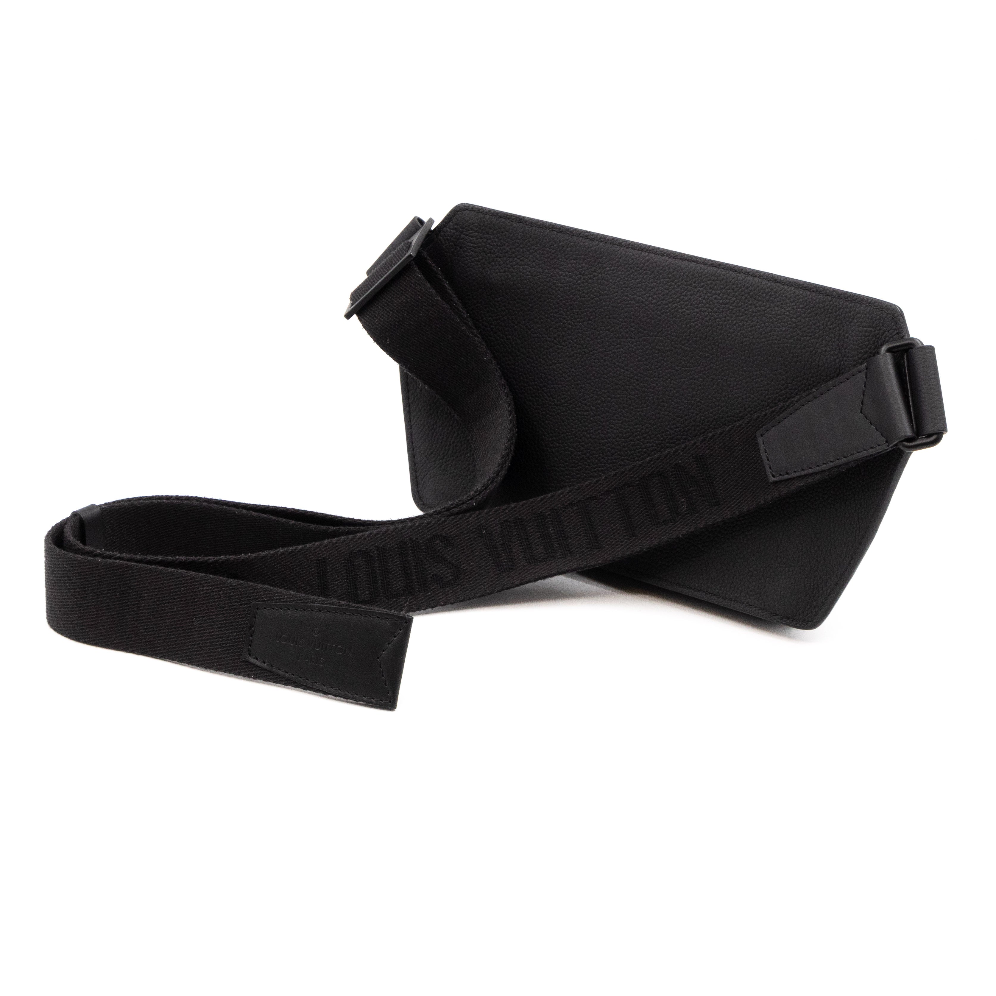 LV Aerogram Takeoff Sling Bag Black Leather