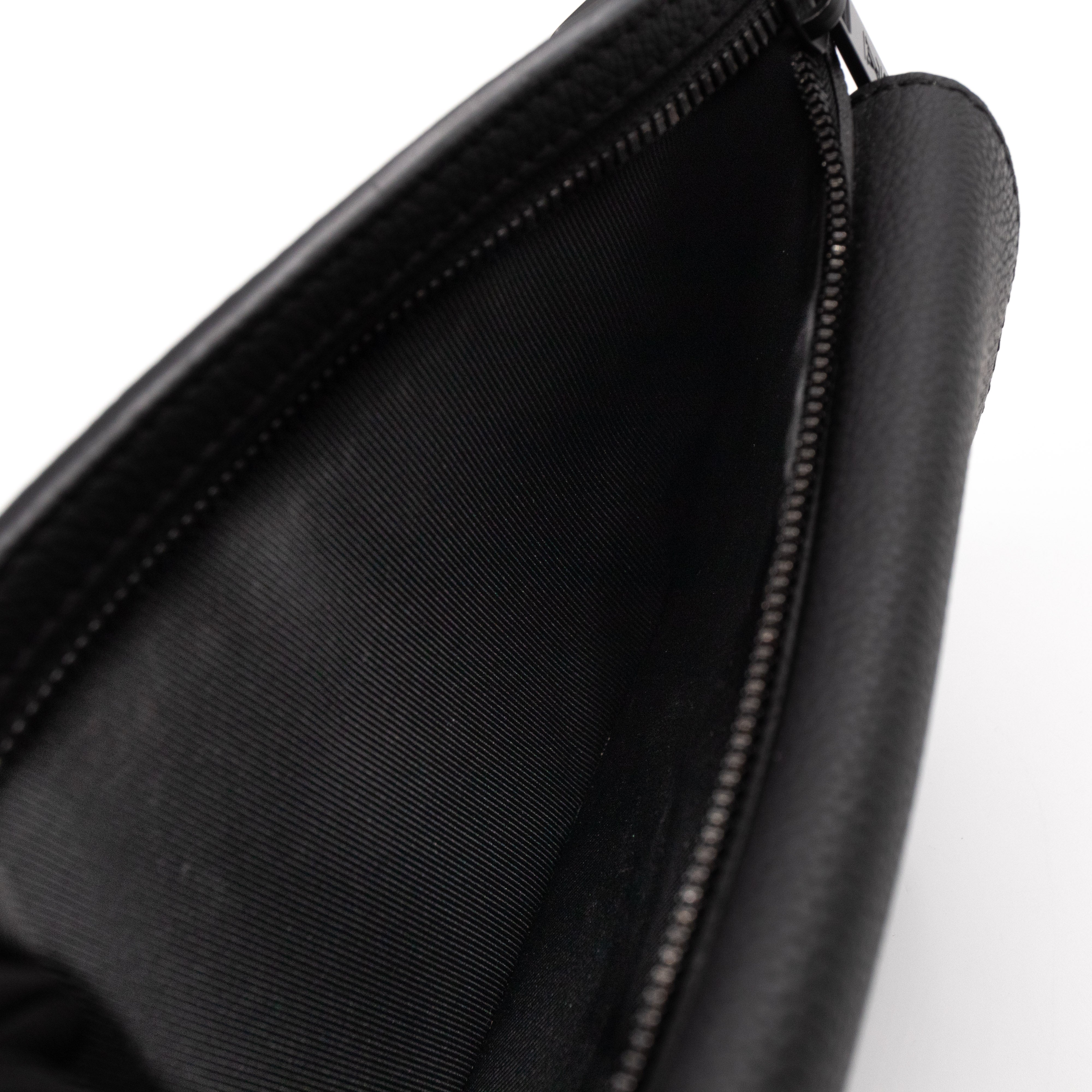 LV Aerogram Takeoff Sling Bag Black Leather