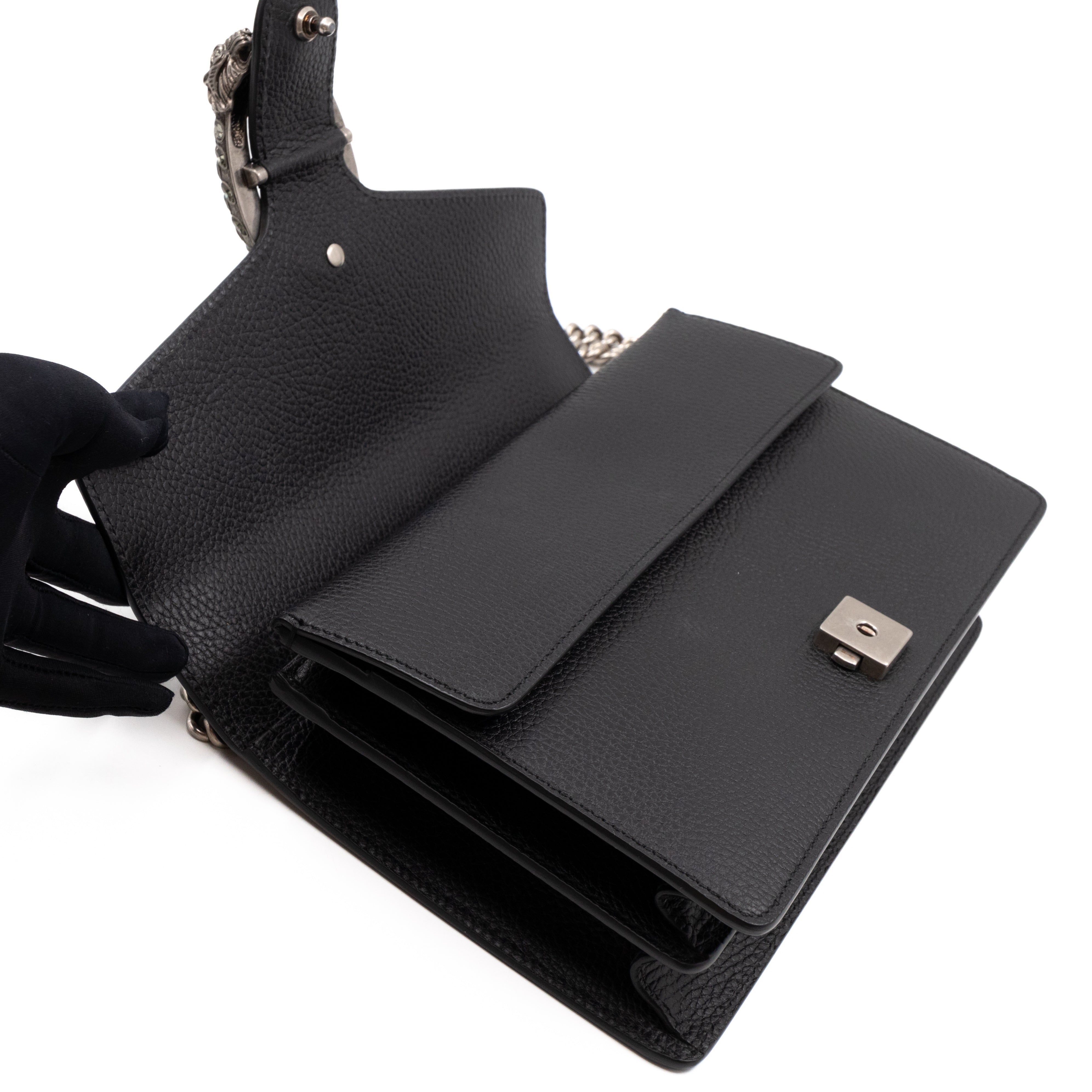 Dionysus Small Black Leather