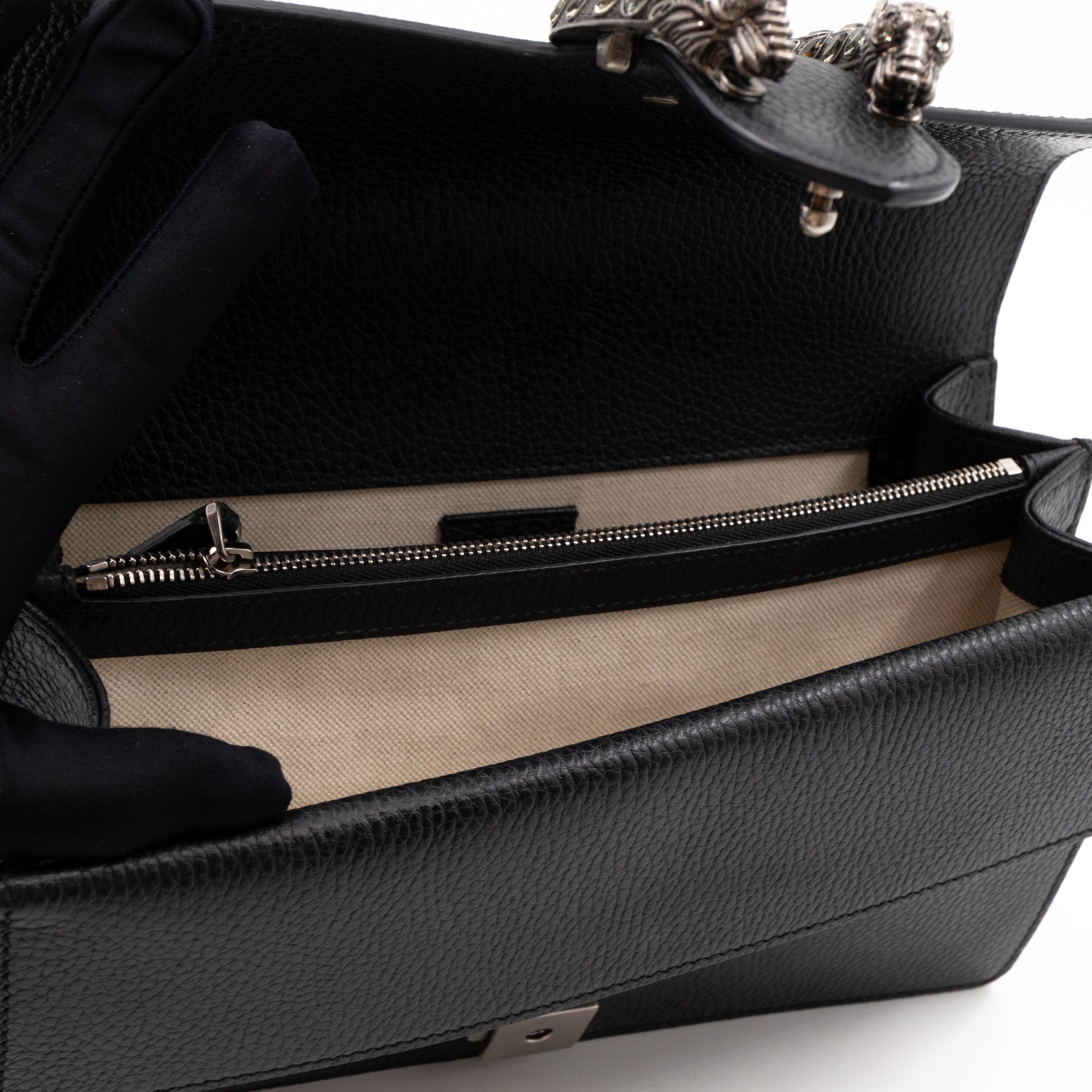 Dionysus Small Black Leather