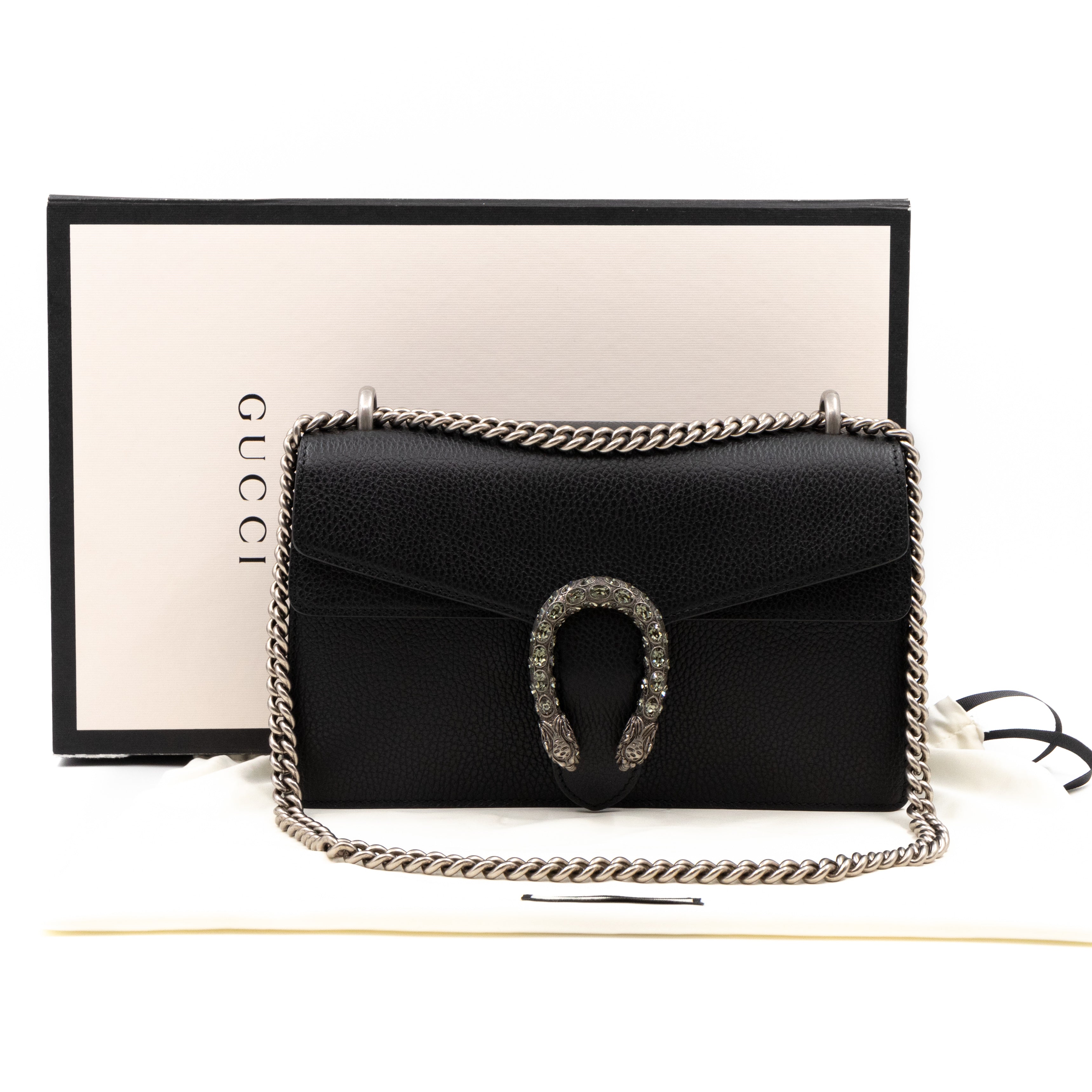 Dionysus Small Black Leather