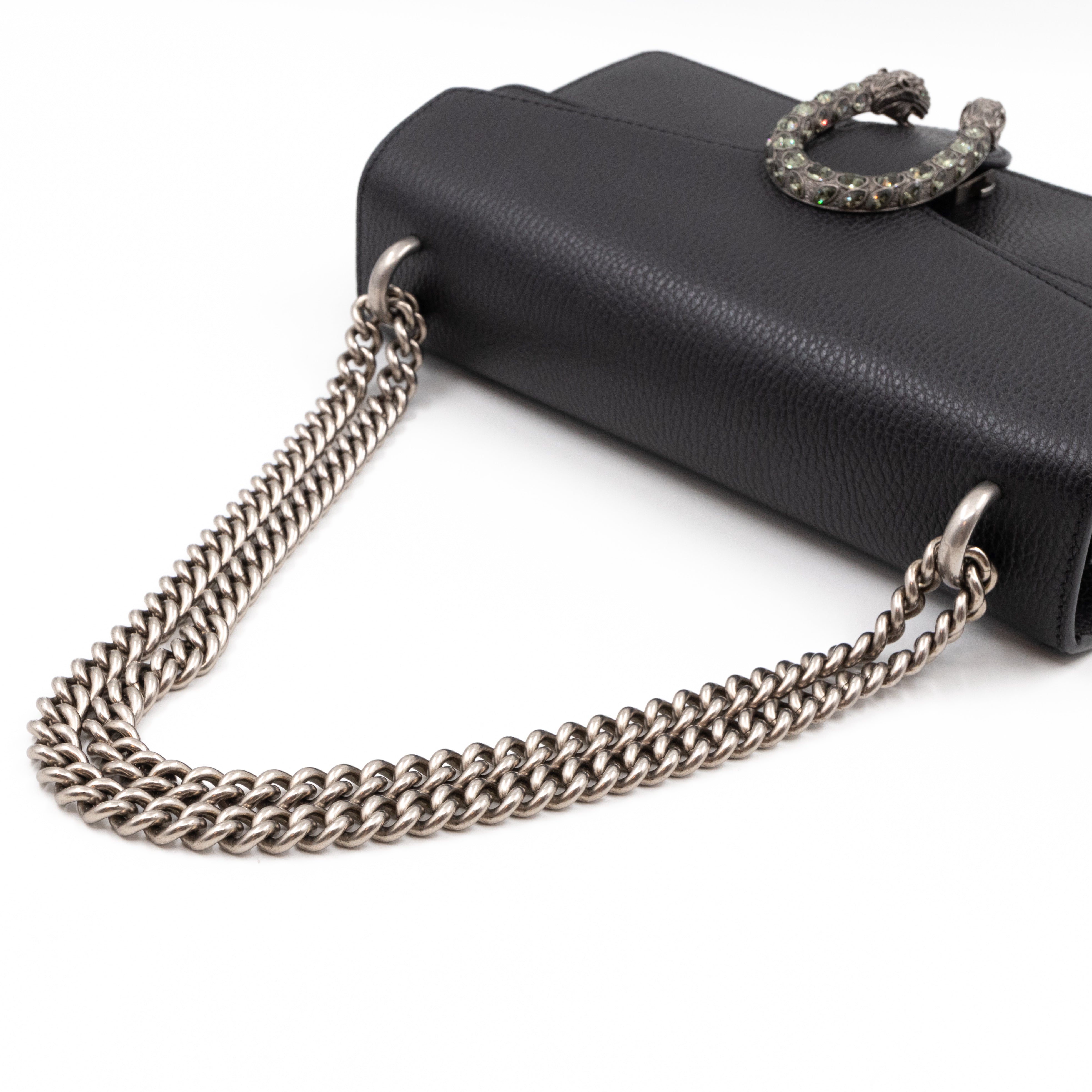 Dionysus Small Black Leather