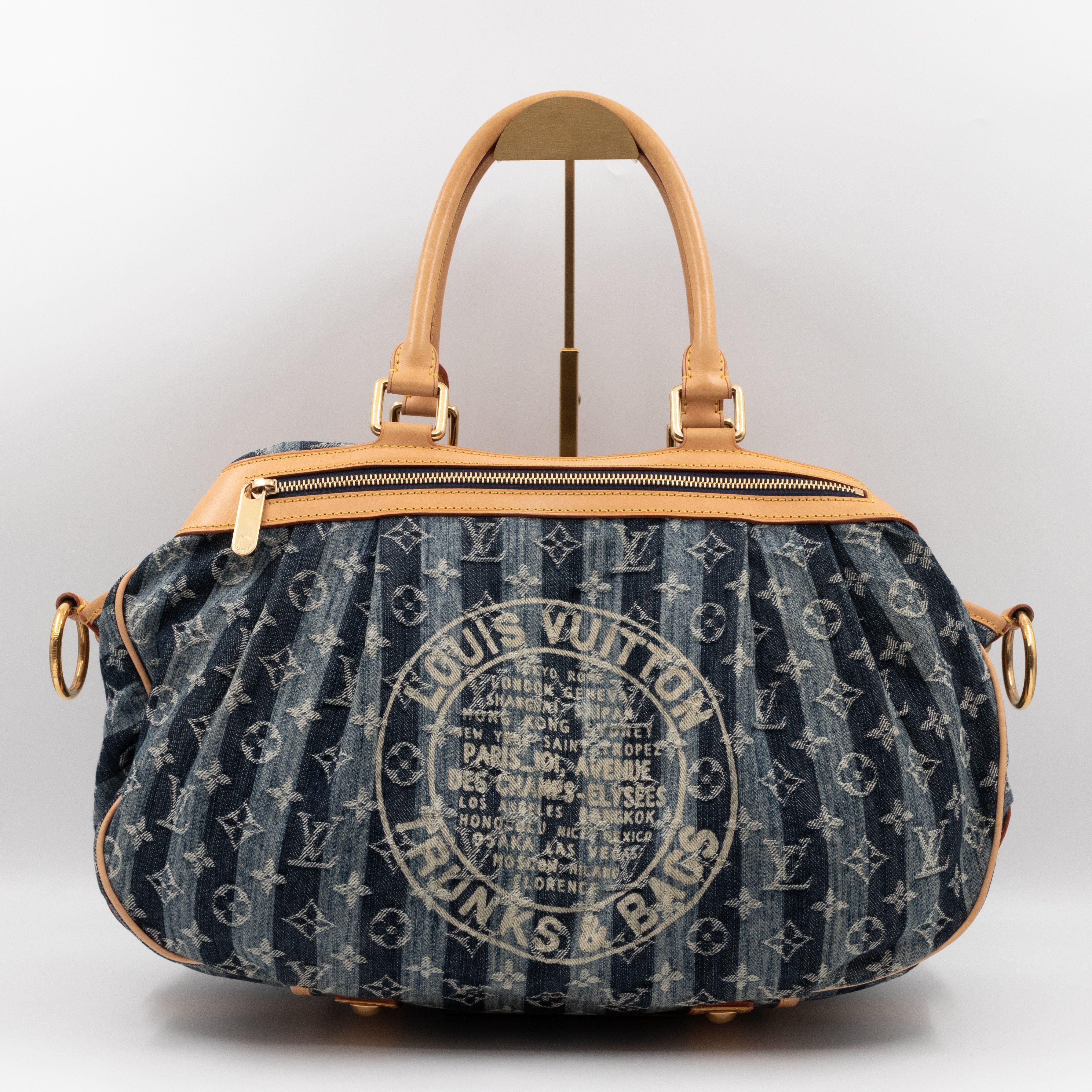 Porte Epaule Cruise Raye Cabas GM Blue Denim