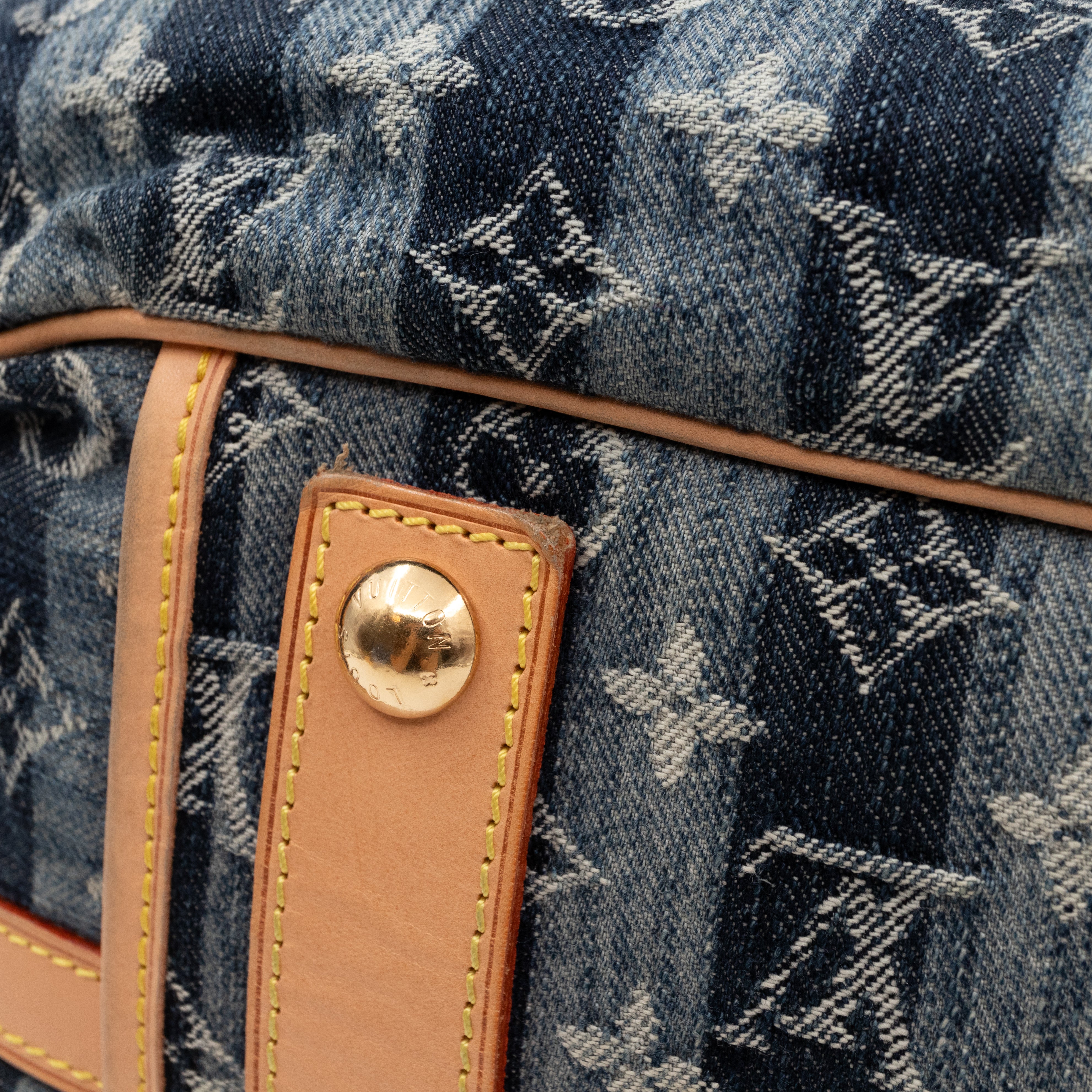 Porte Epaule Cruise Raye Cabas GM Blue Denim