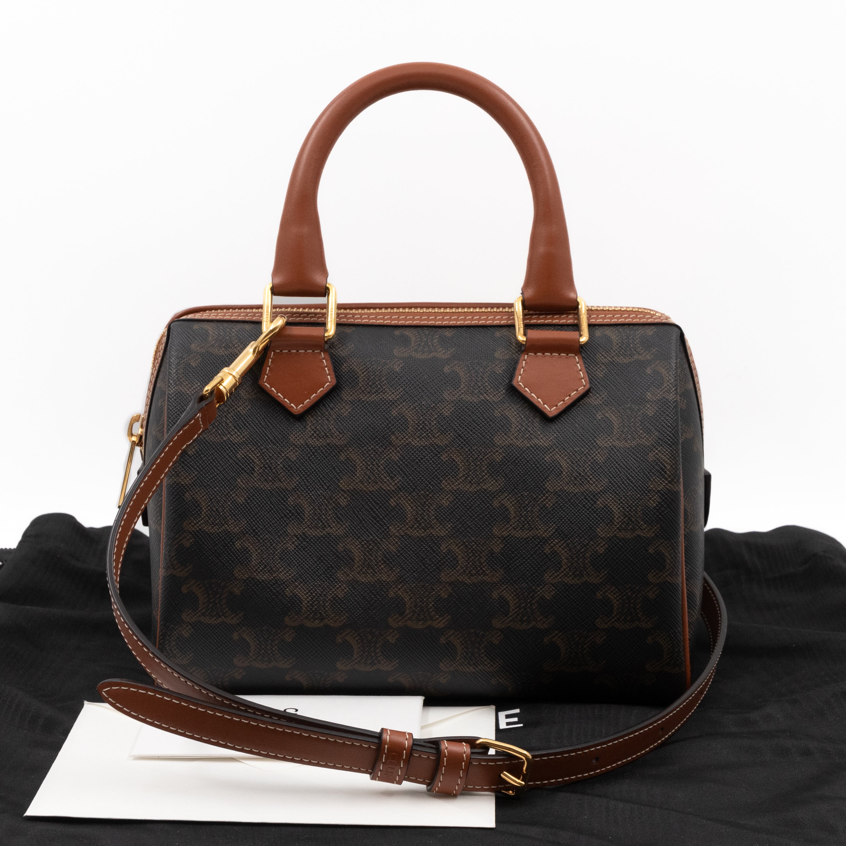 Small Boston Bag Triomphe Canvas