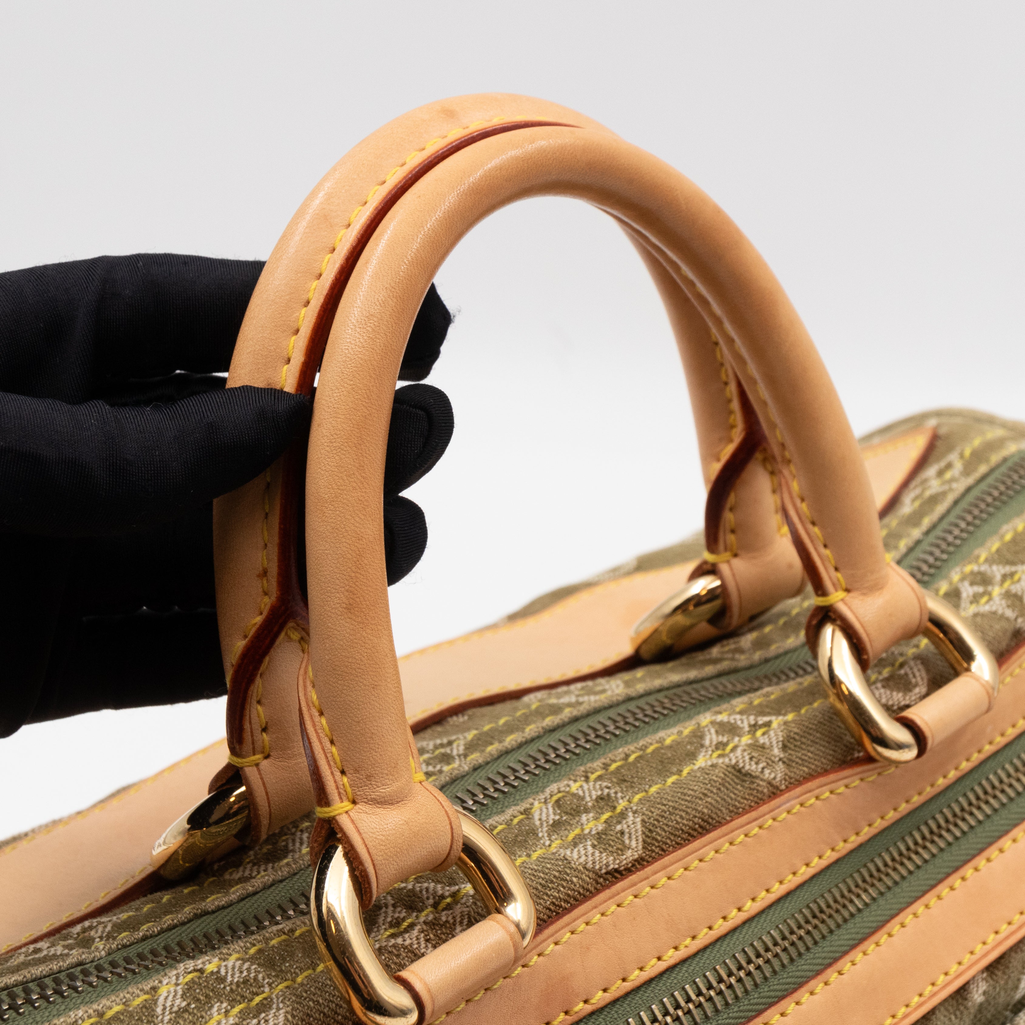 Neo Speedy Green Denim Monogram