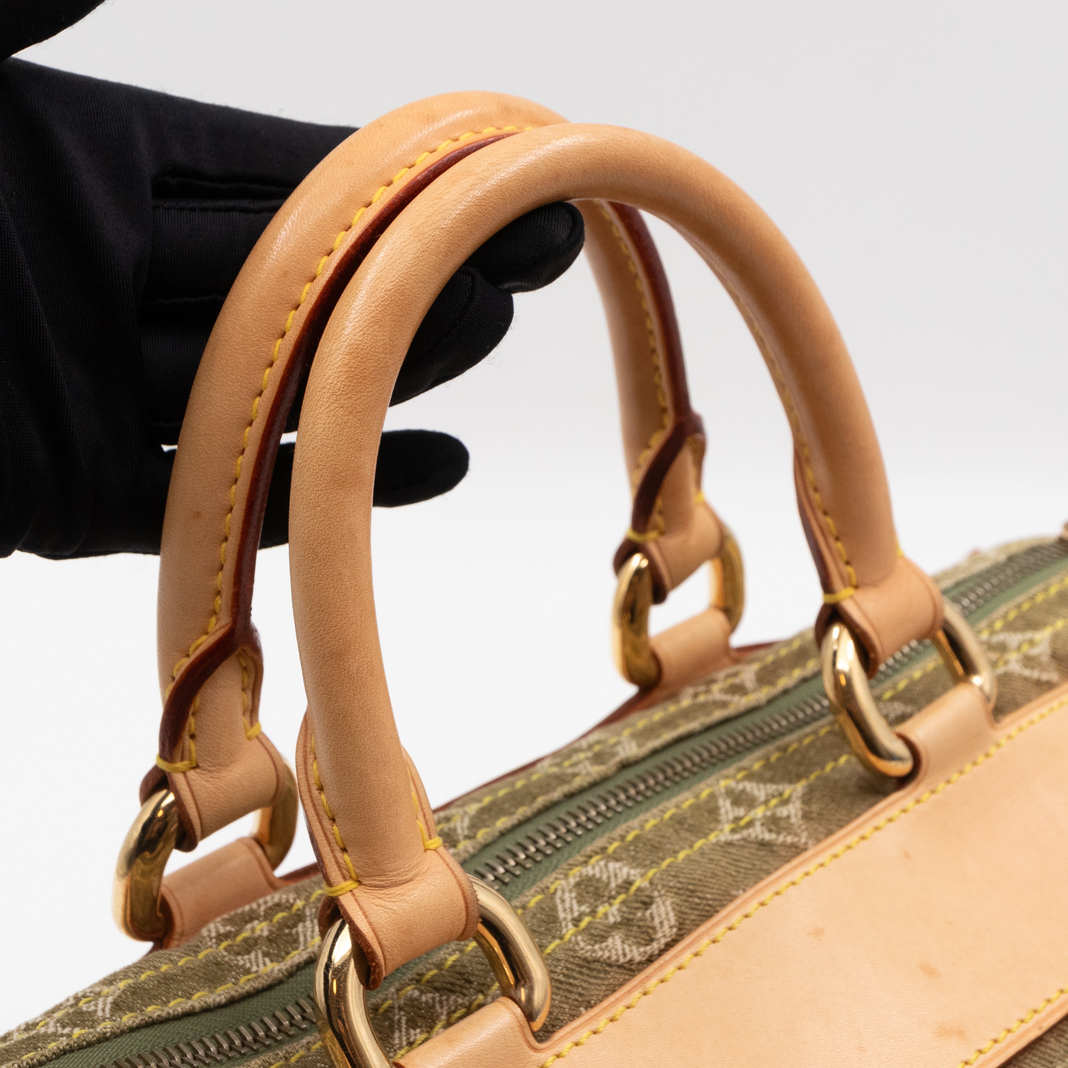 Neo Speedy Green Denim Monogram