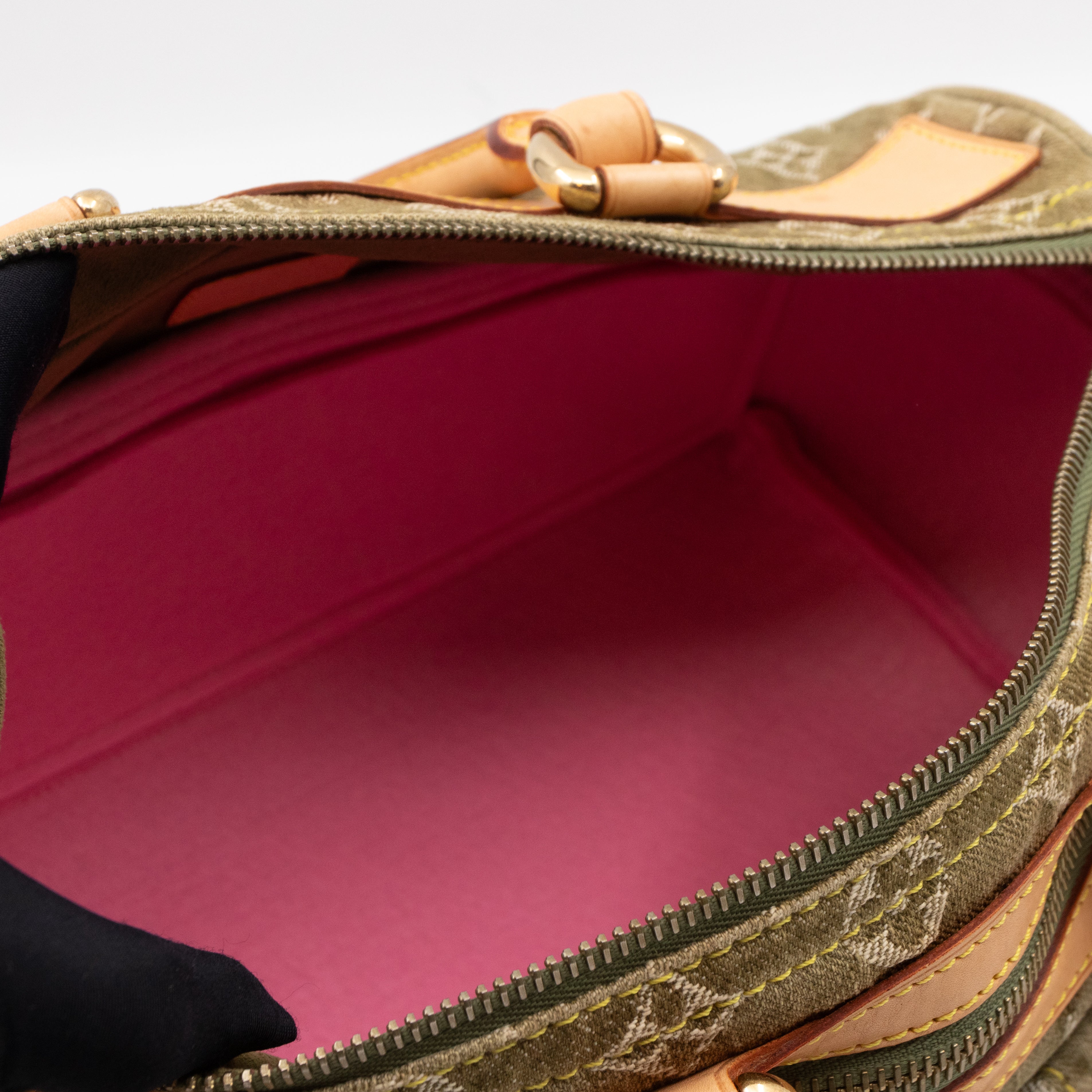 Neo Speedy Green Denim Monogram