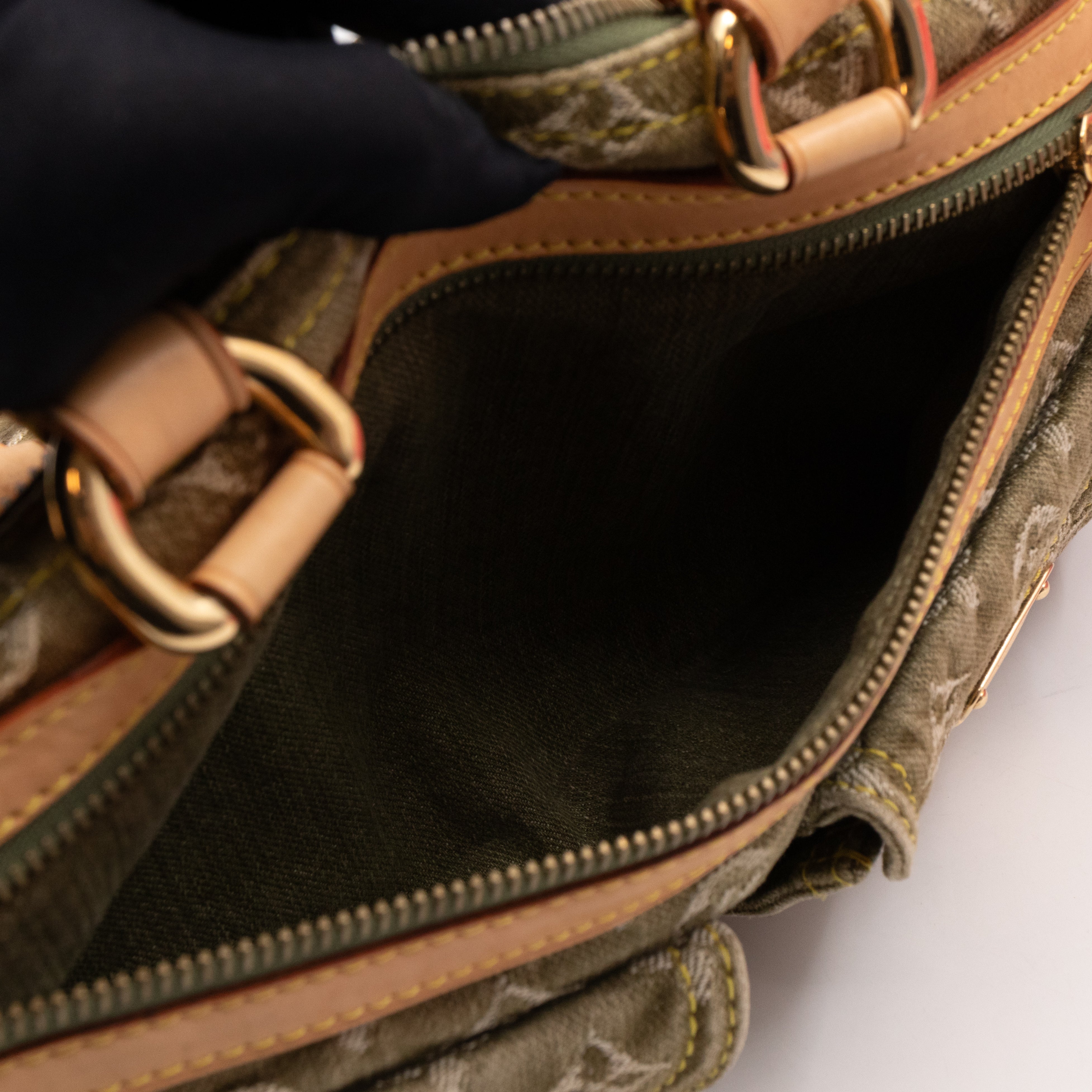 Neo Speedy Green Denim Monogram