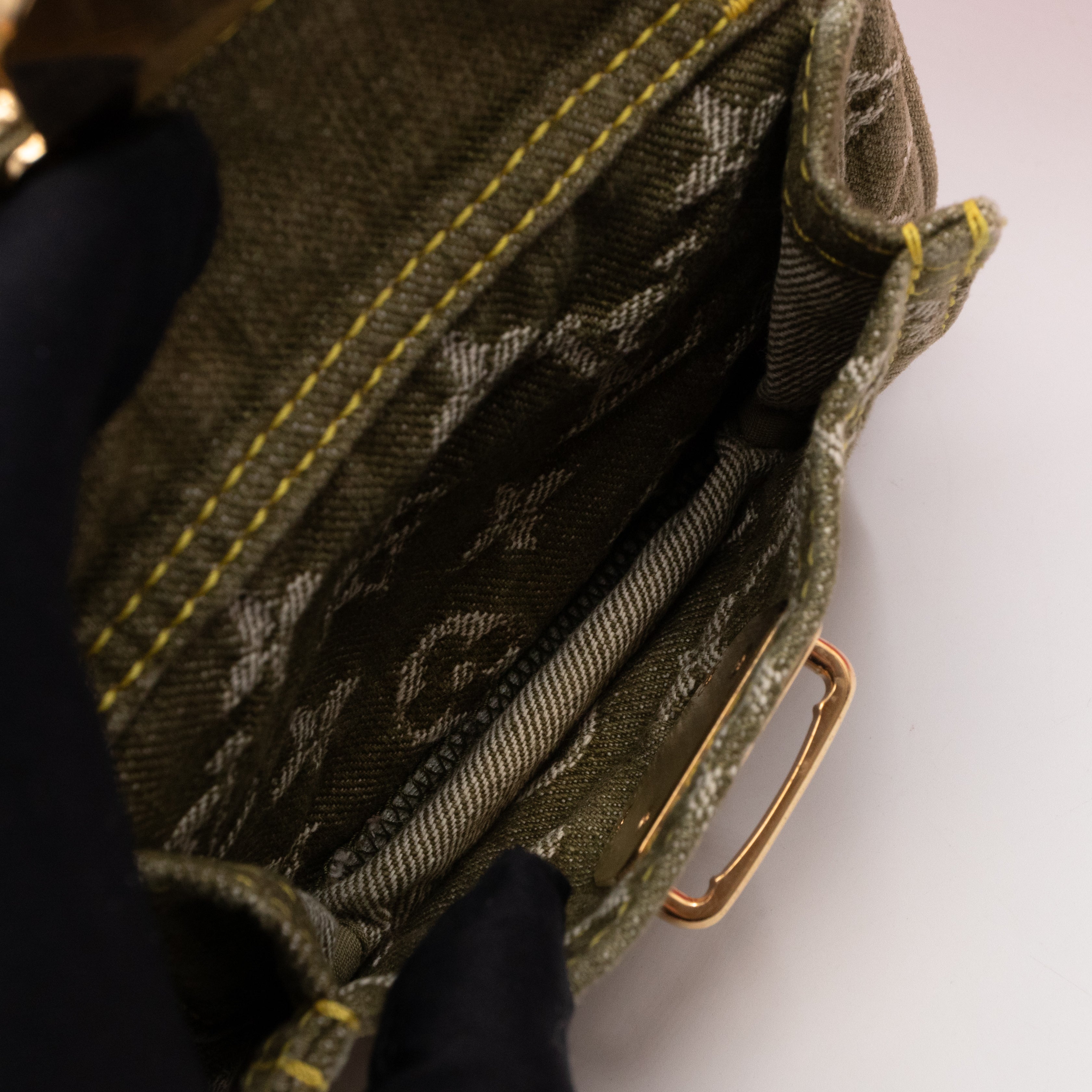 Neo Speedy Green Denim Monogram