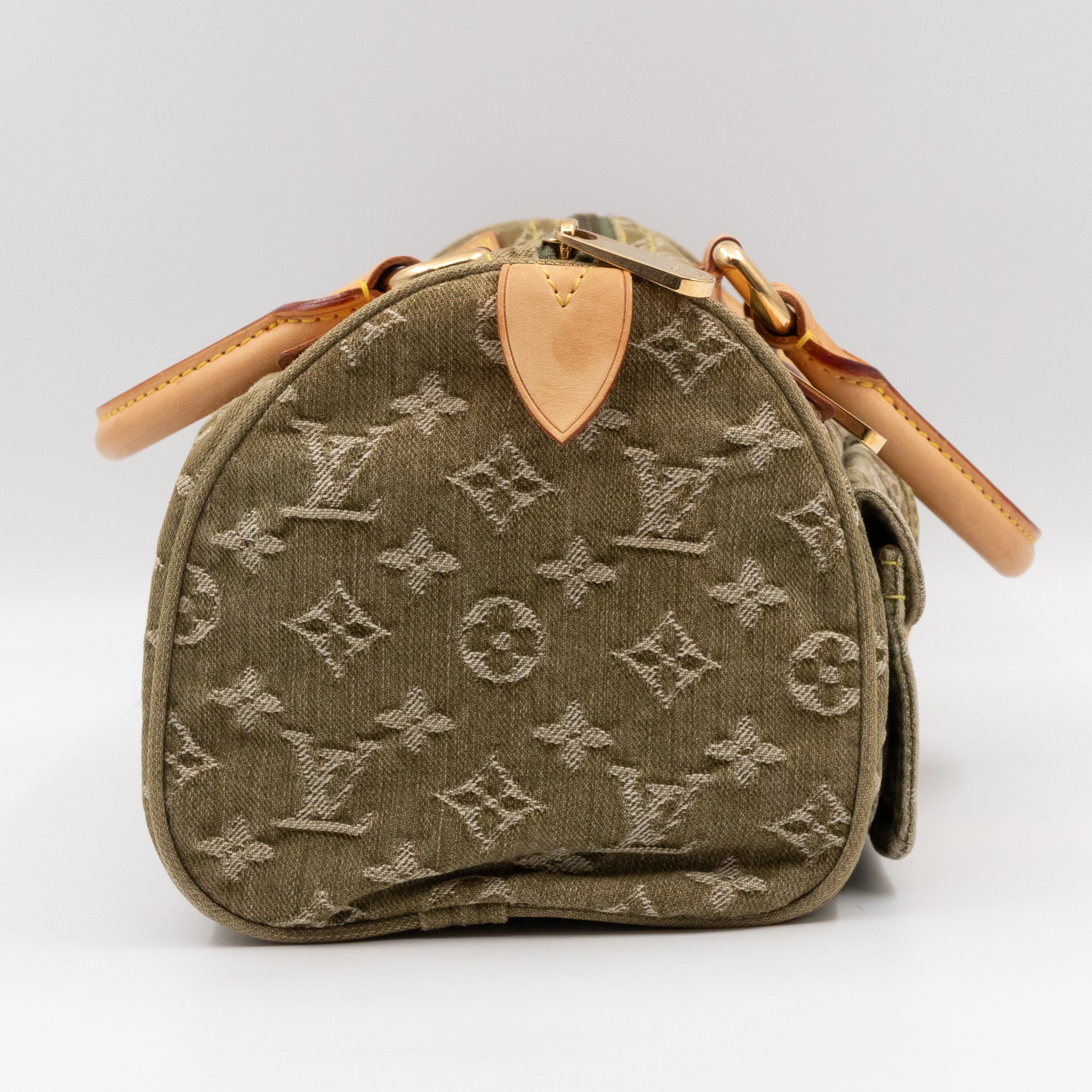 Neo Speedy Green Denim Monogram