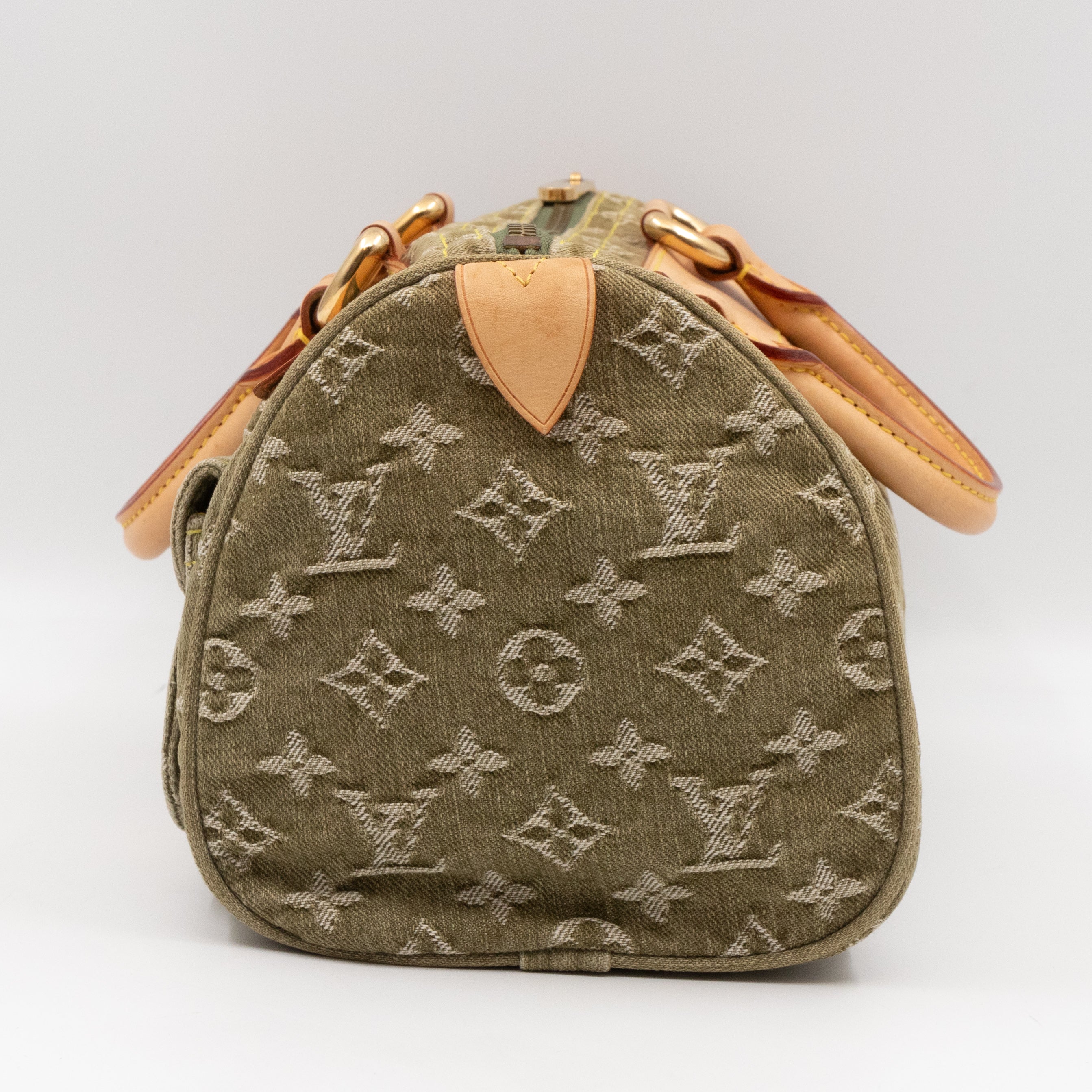 Neo Speedy Green Denim Monogram