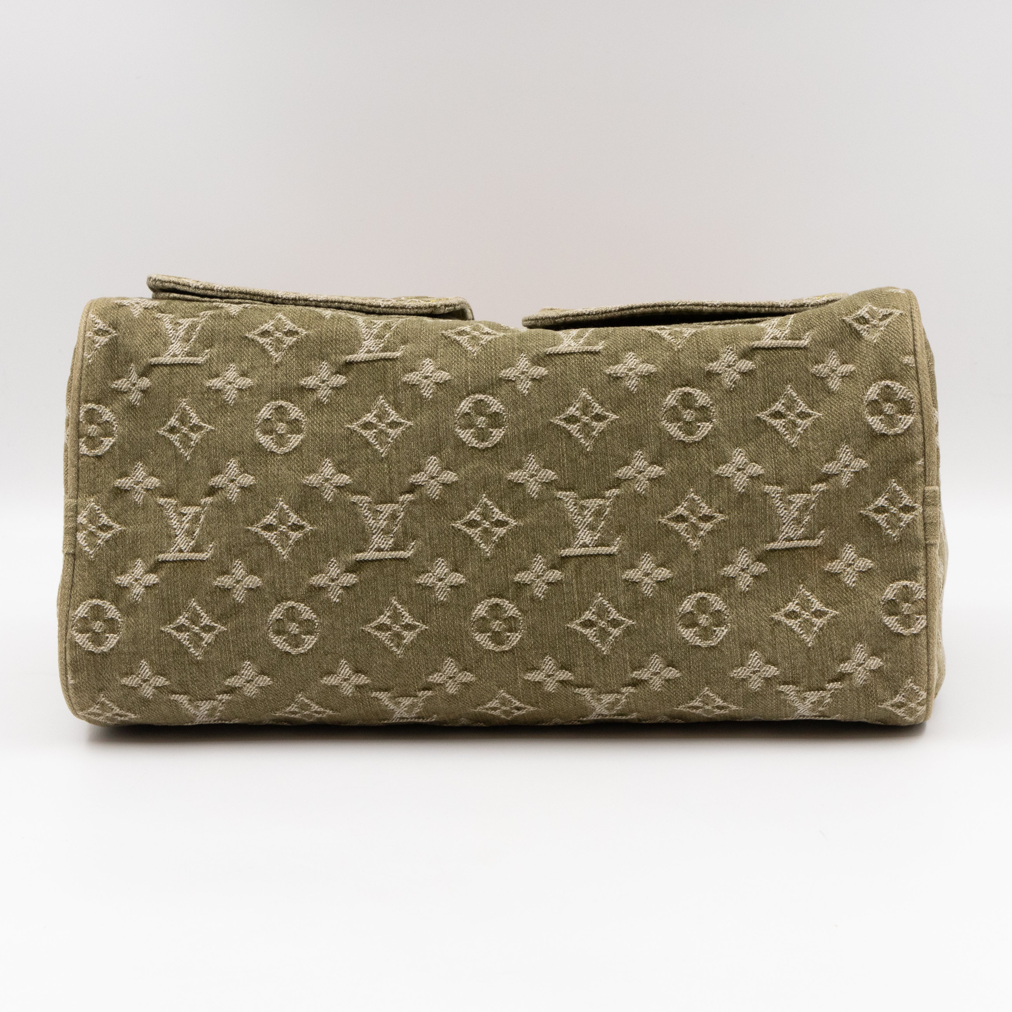 Neo Speedy Green Denim Monogram