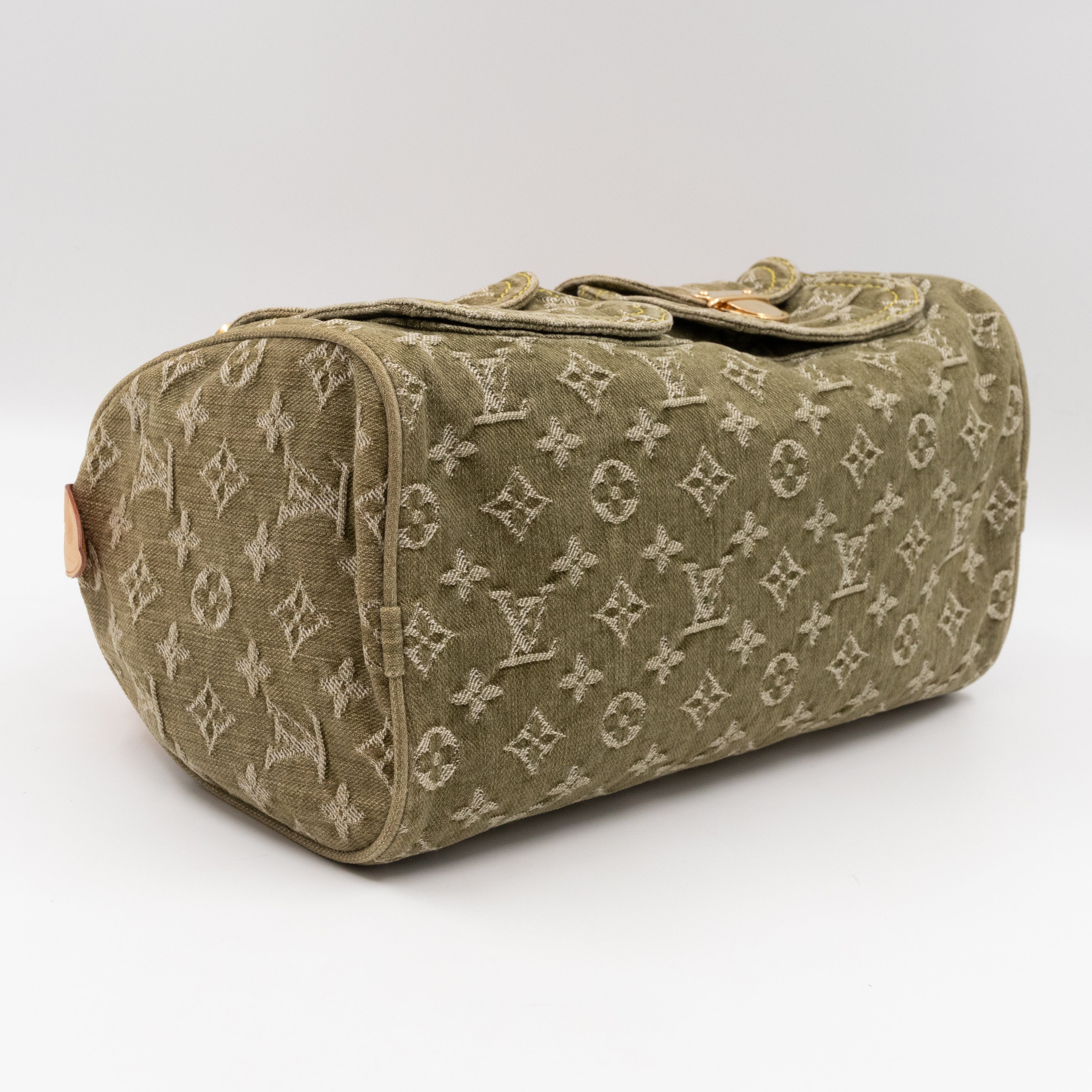 Neo Speedy Green Denim Monogram