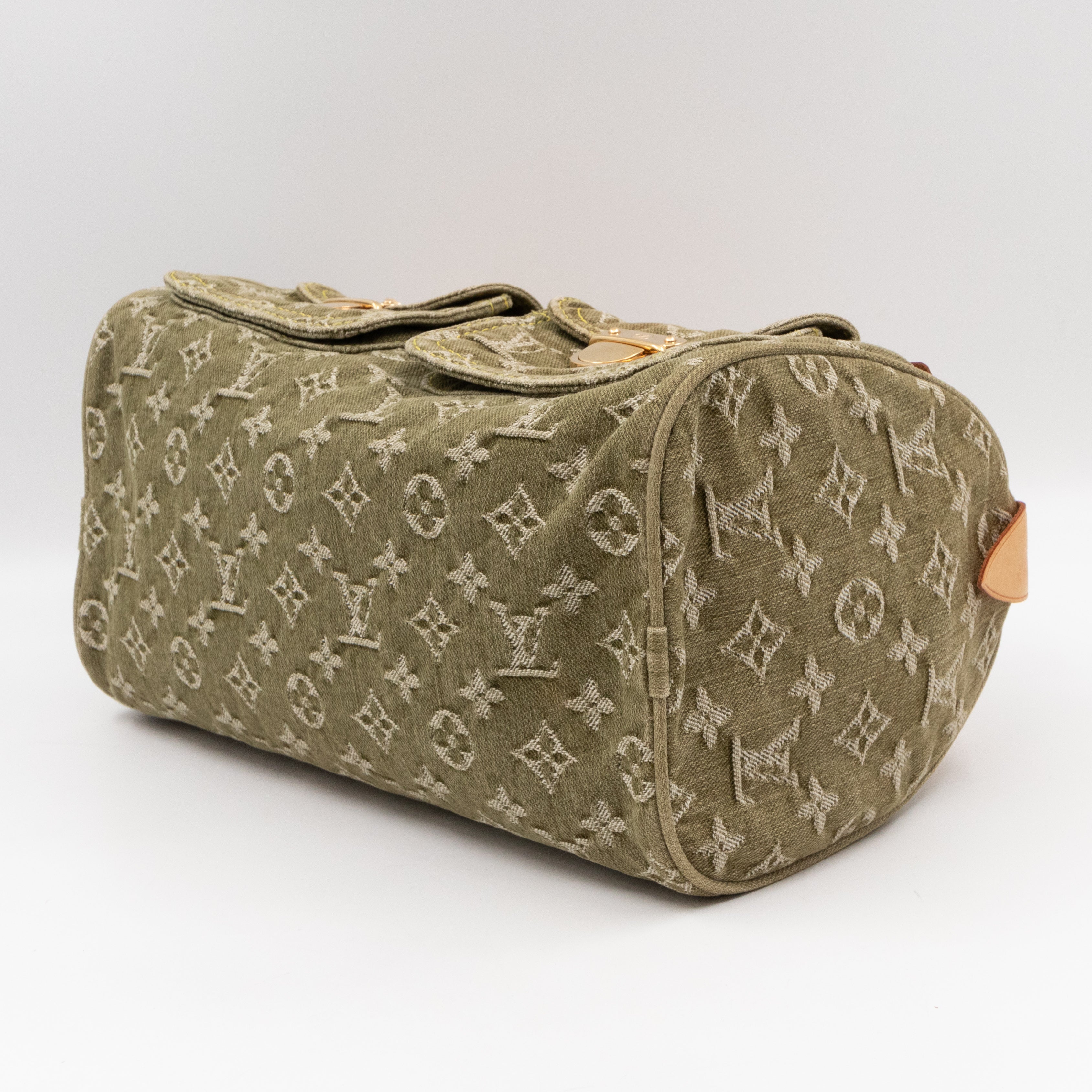 Neo Speedy Green Denim Monogram