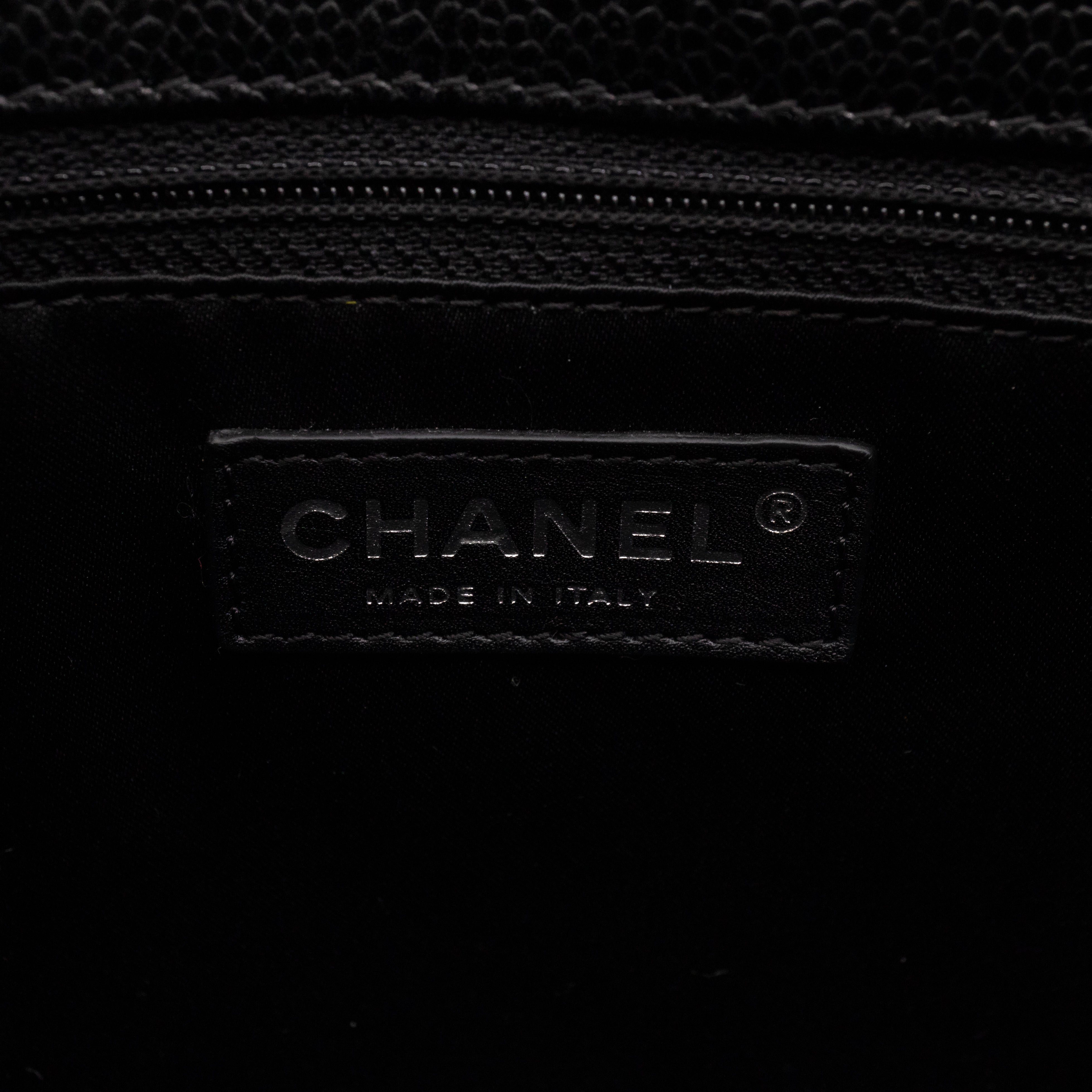 GST Grand Shopping Tote Black Caviar Silver
