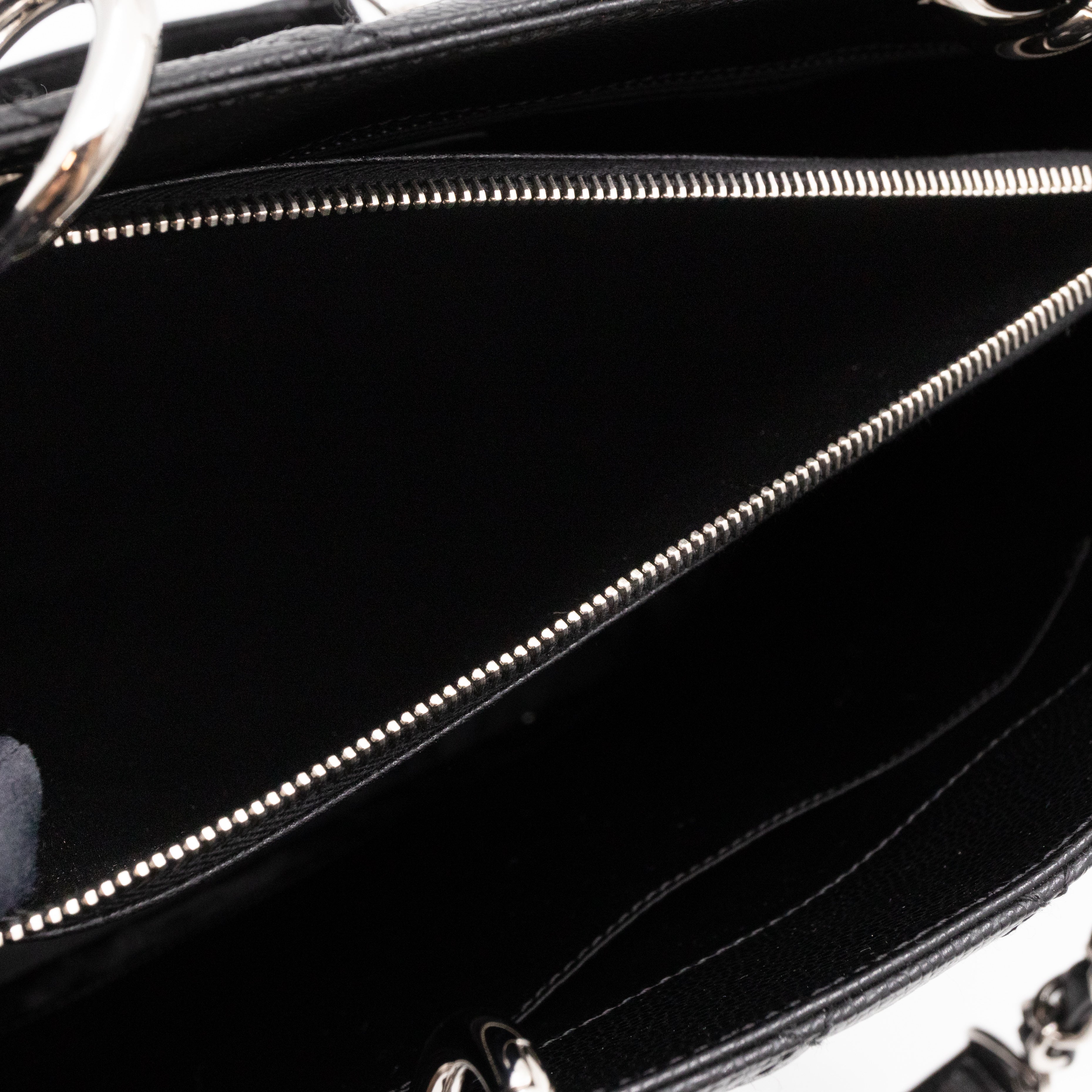 GST Grand Shopping Tote Black Caviar Silver
