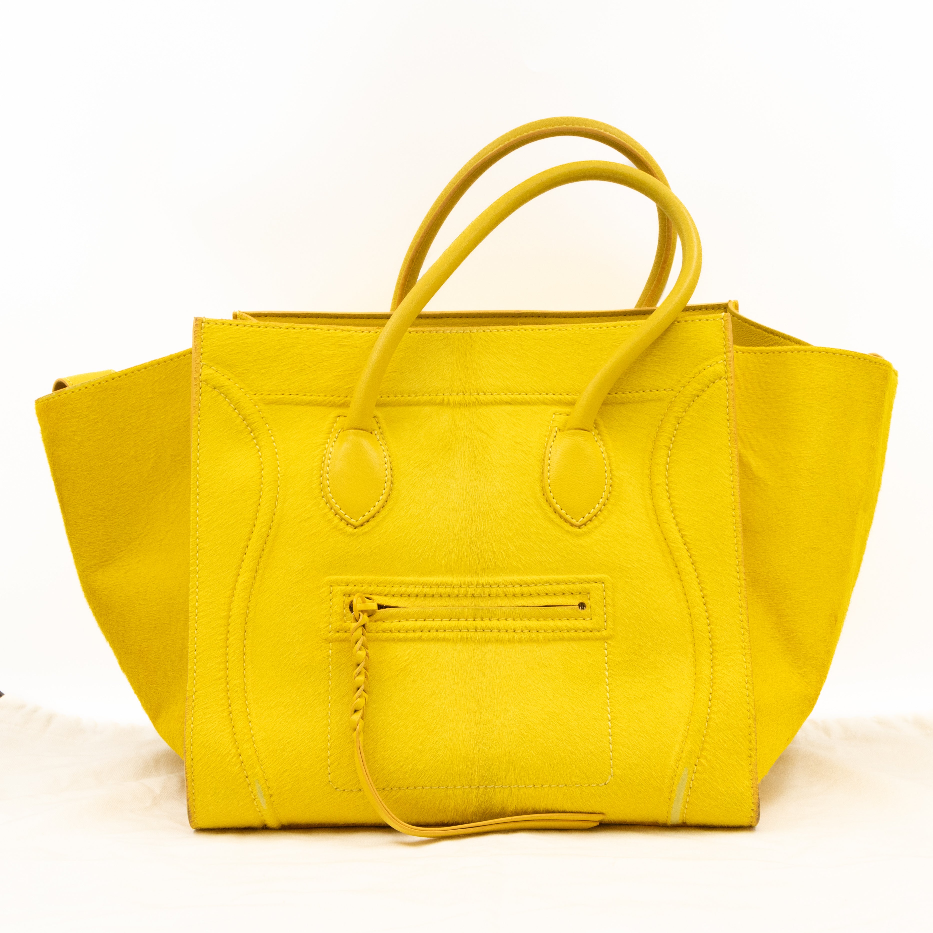 Phantom Medium Luggage Yellow Pony Hair Leather