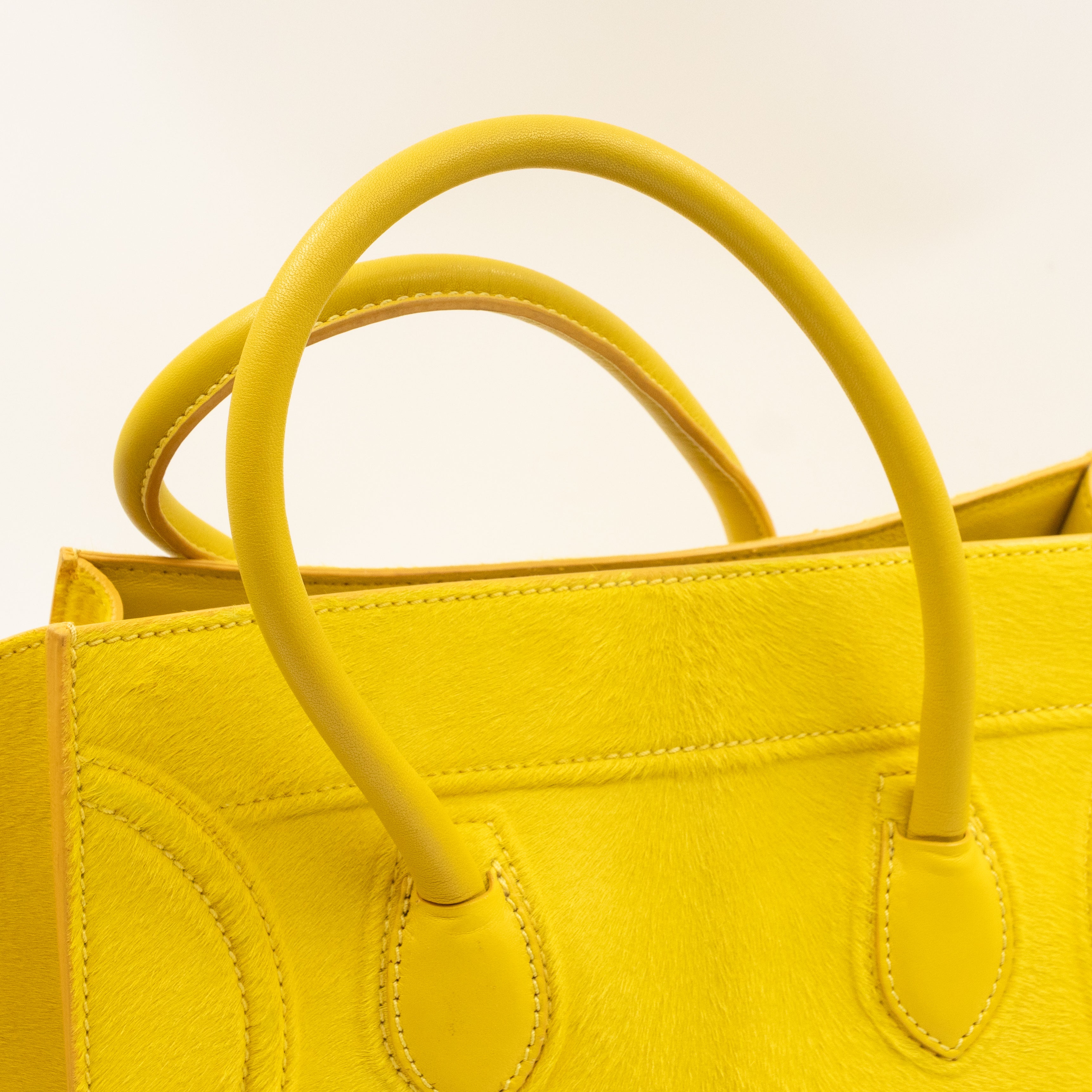 Phantom Medium Luggage Yellow Pony Hair Leather