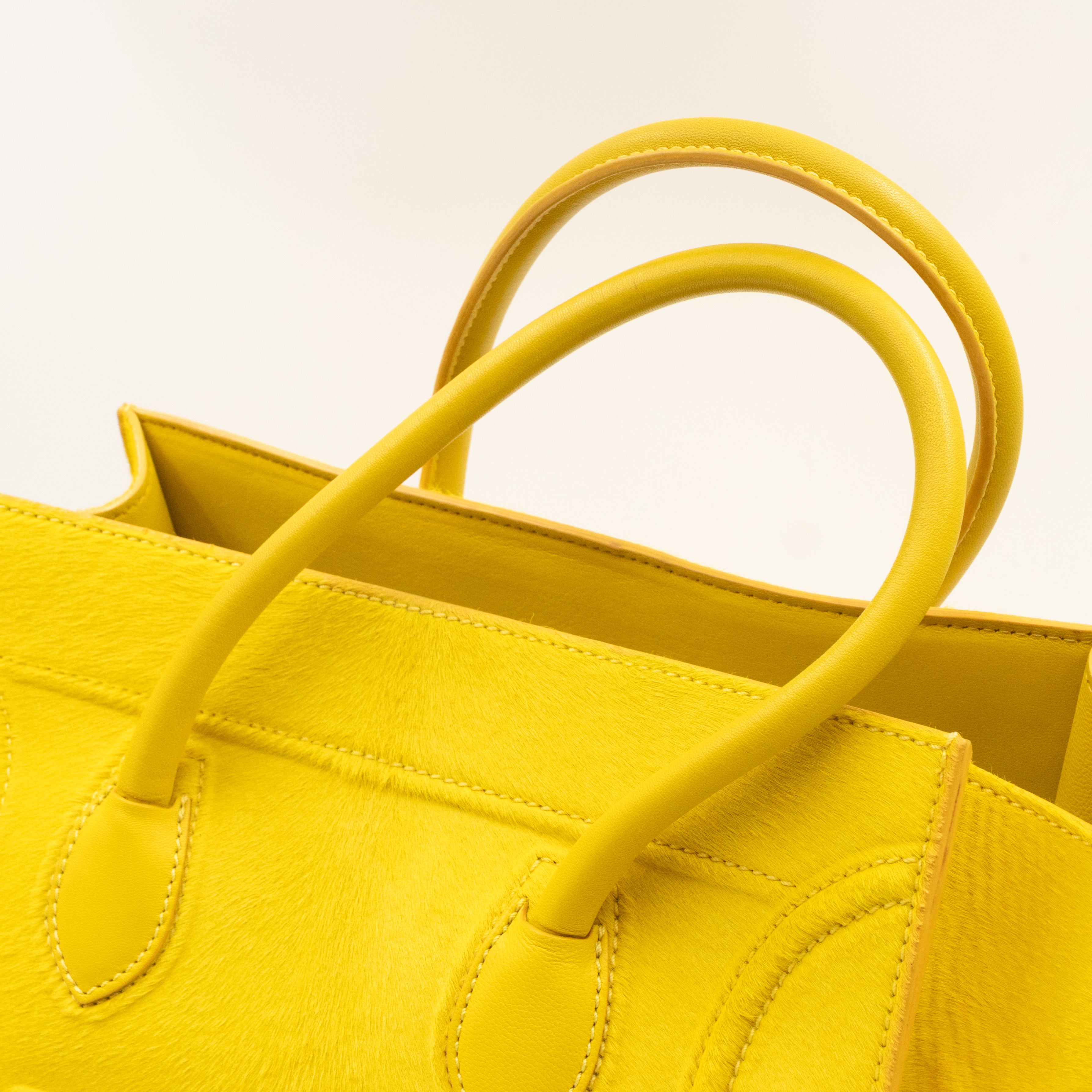 Phantom Medium Luggage Yellow Pony Hair Leather