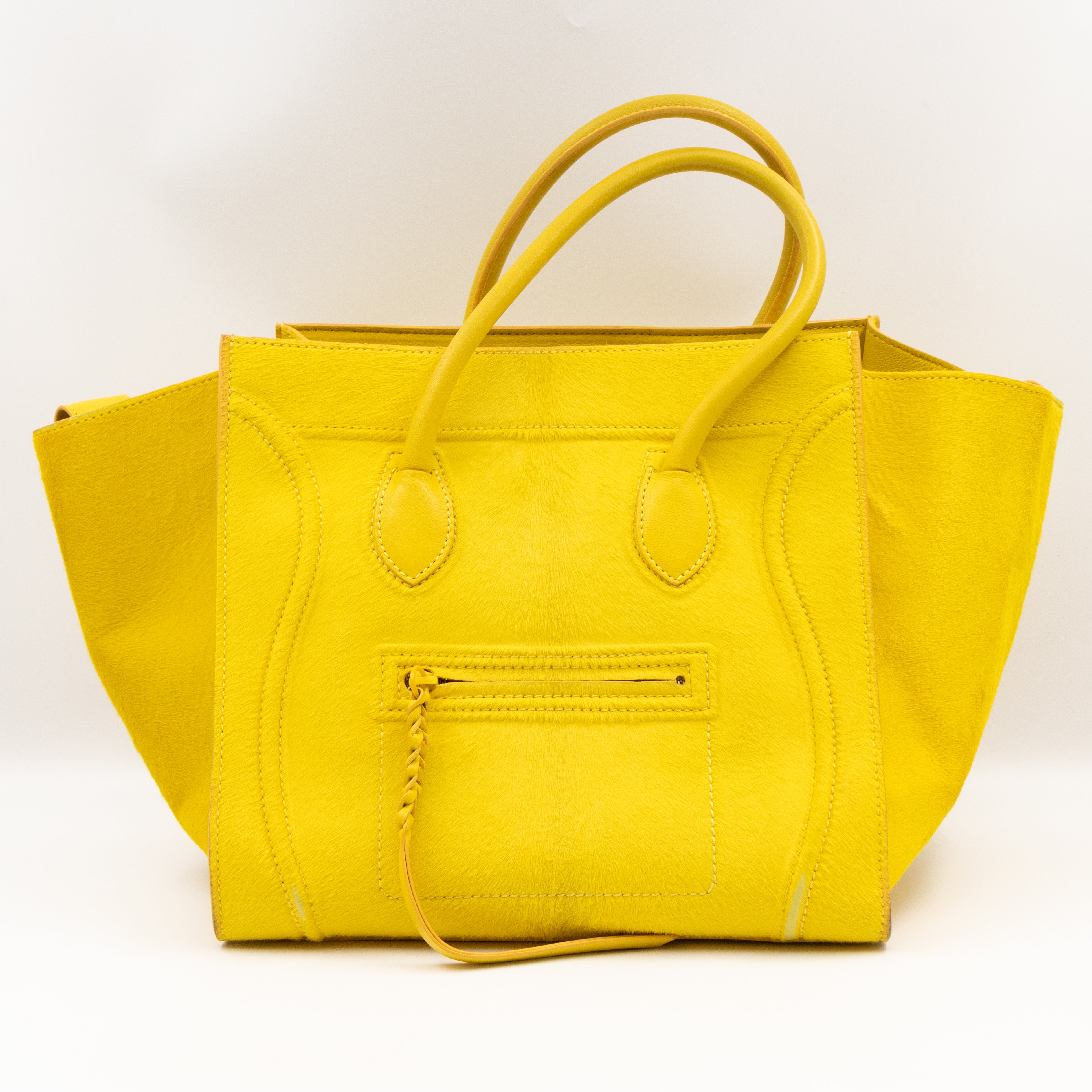 Phantom Medium Luggage Yellow Pony Hair Leather