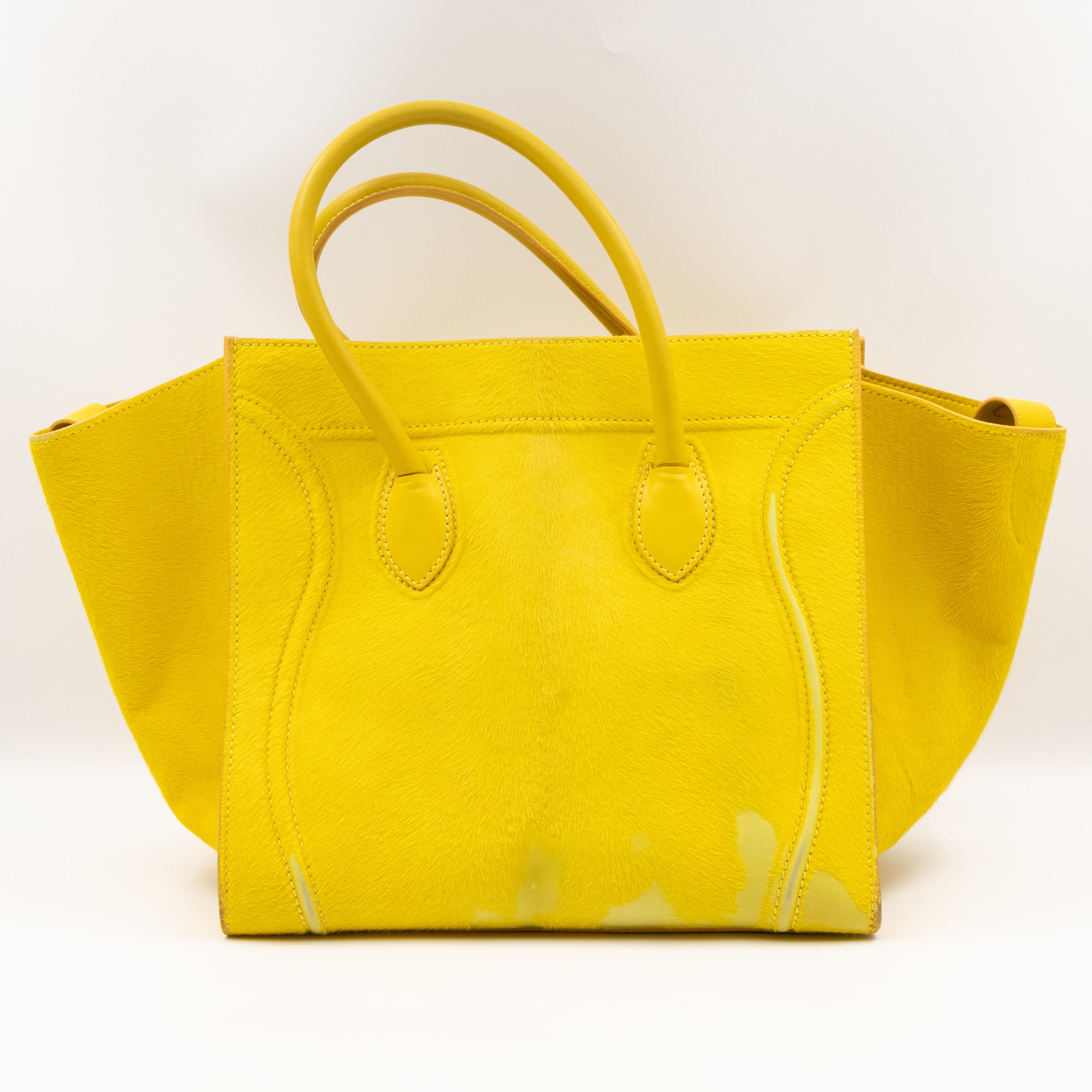 Phantom Medium Luggage Yellow Pony Hair Leather