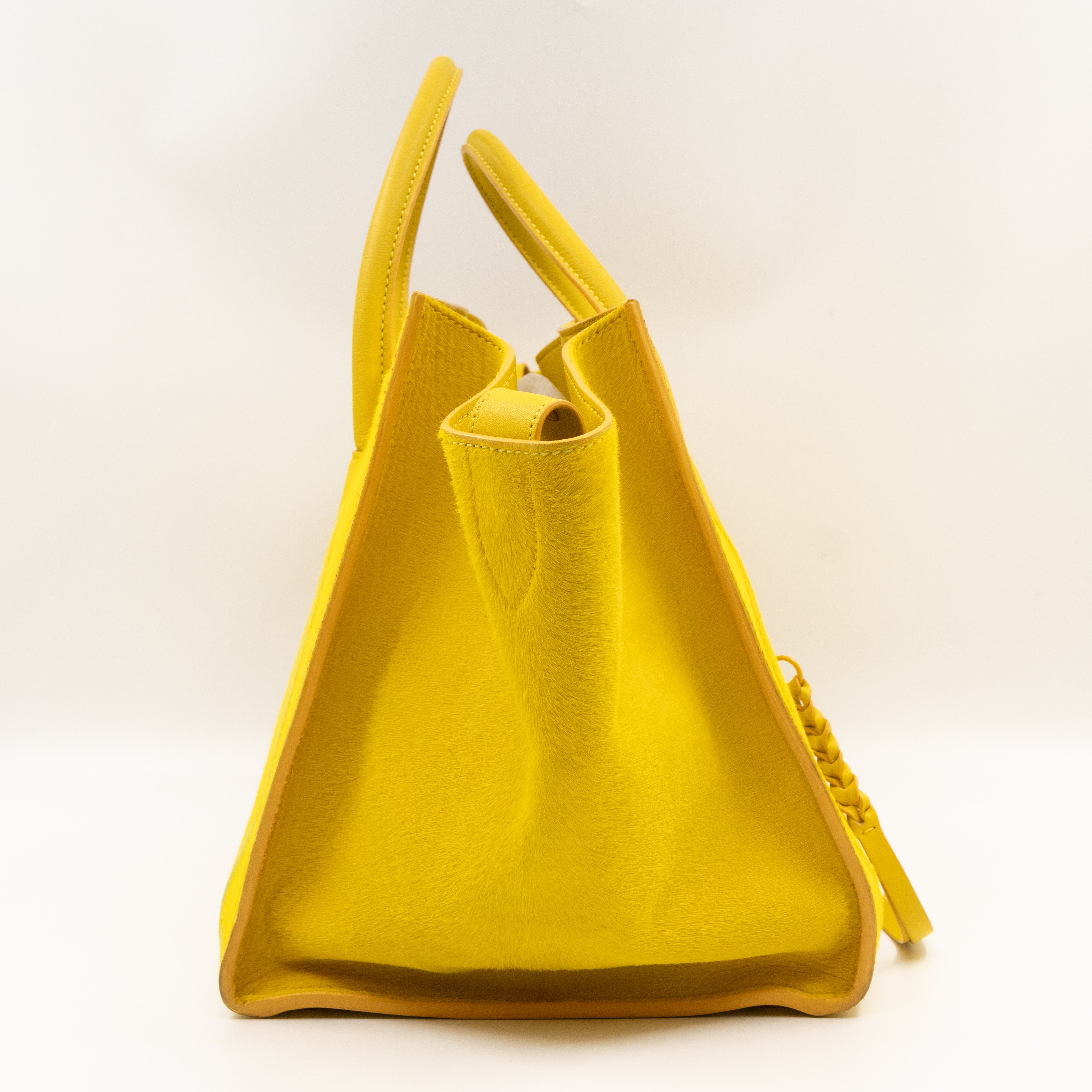 Phantom Medium Luggage Yellow Pony Hair Leather