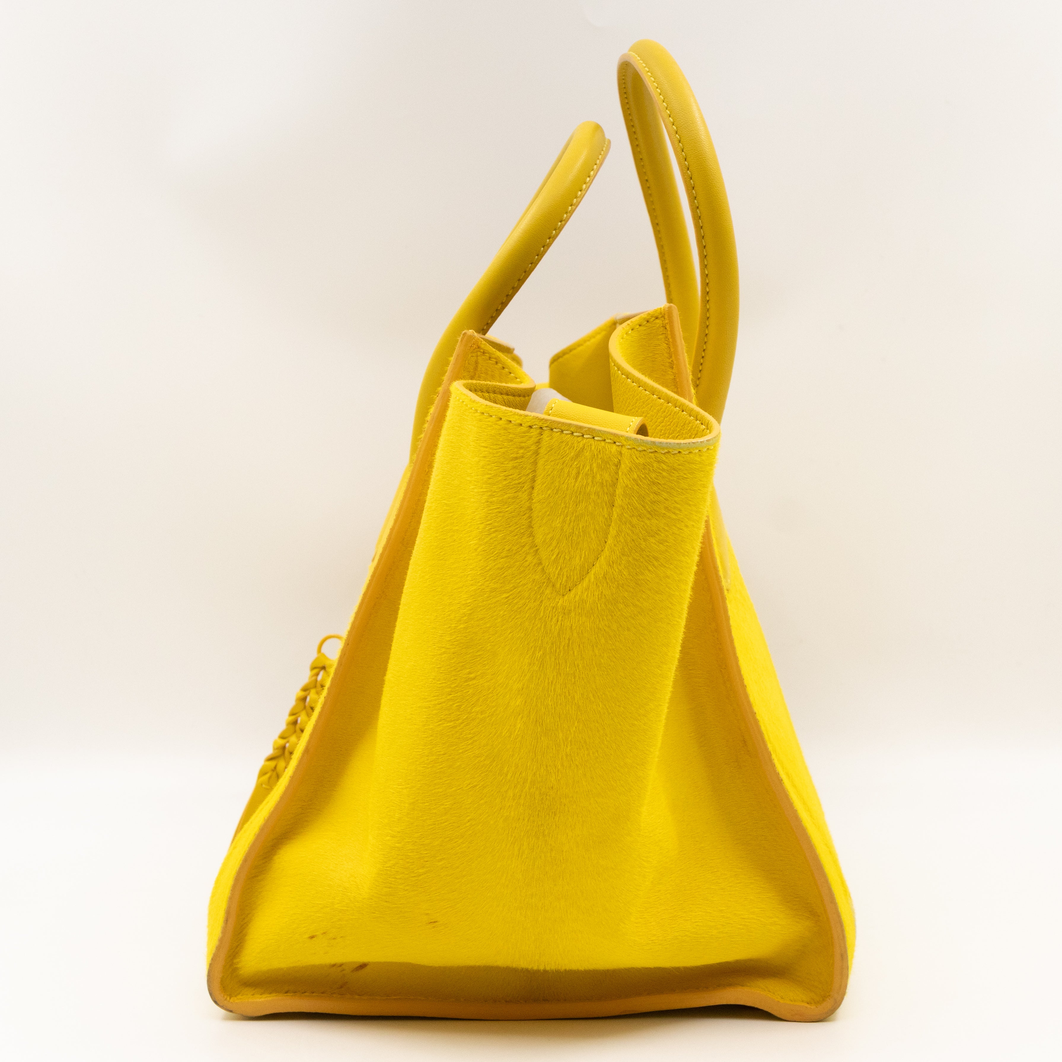 Phantom Medium Luggage Yellow Pony Hair Leather