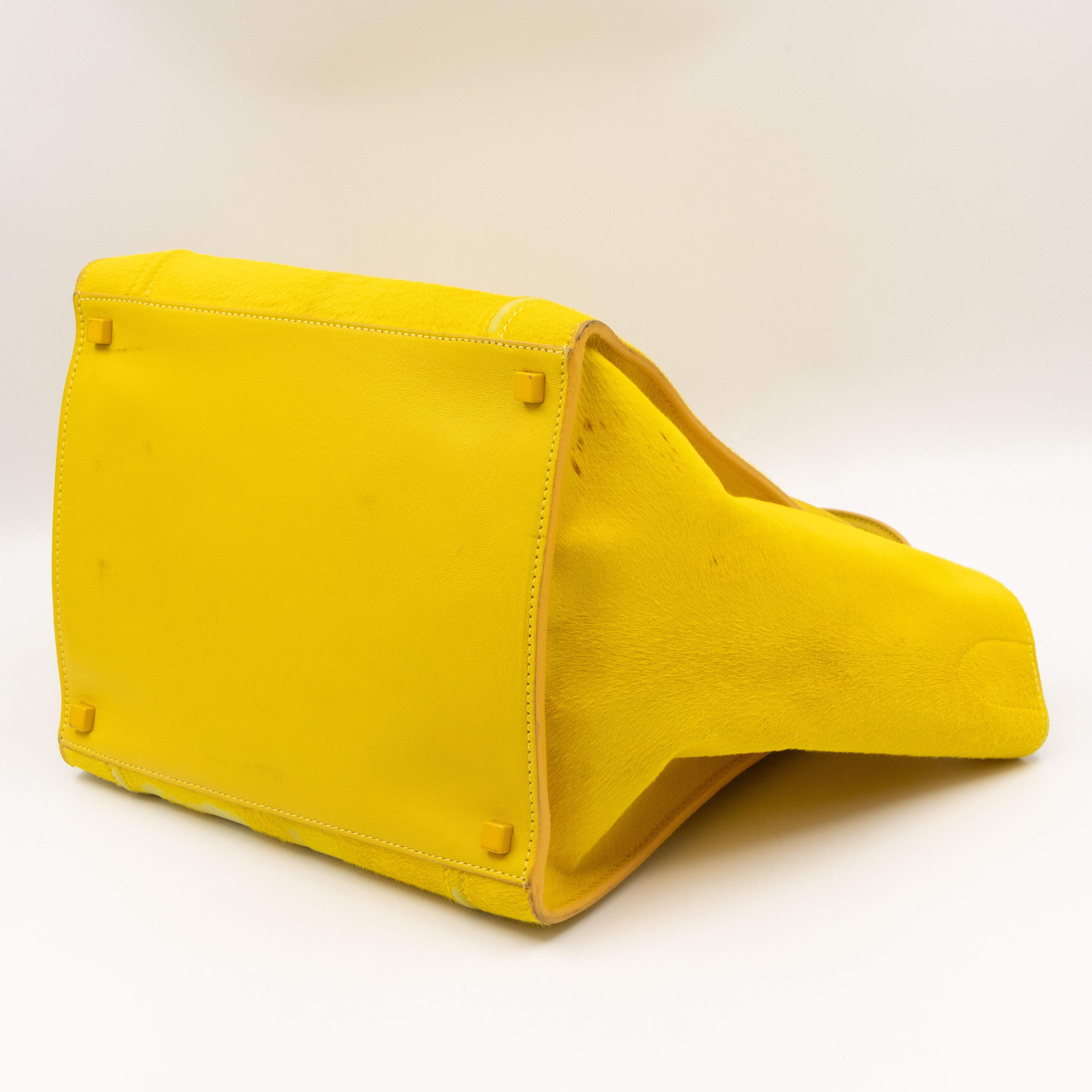 Phantom Medium Luggage Yellow Pony Hair Leather