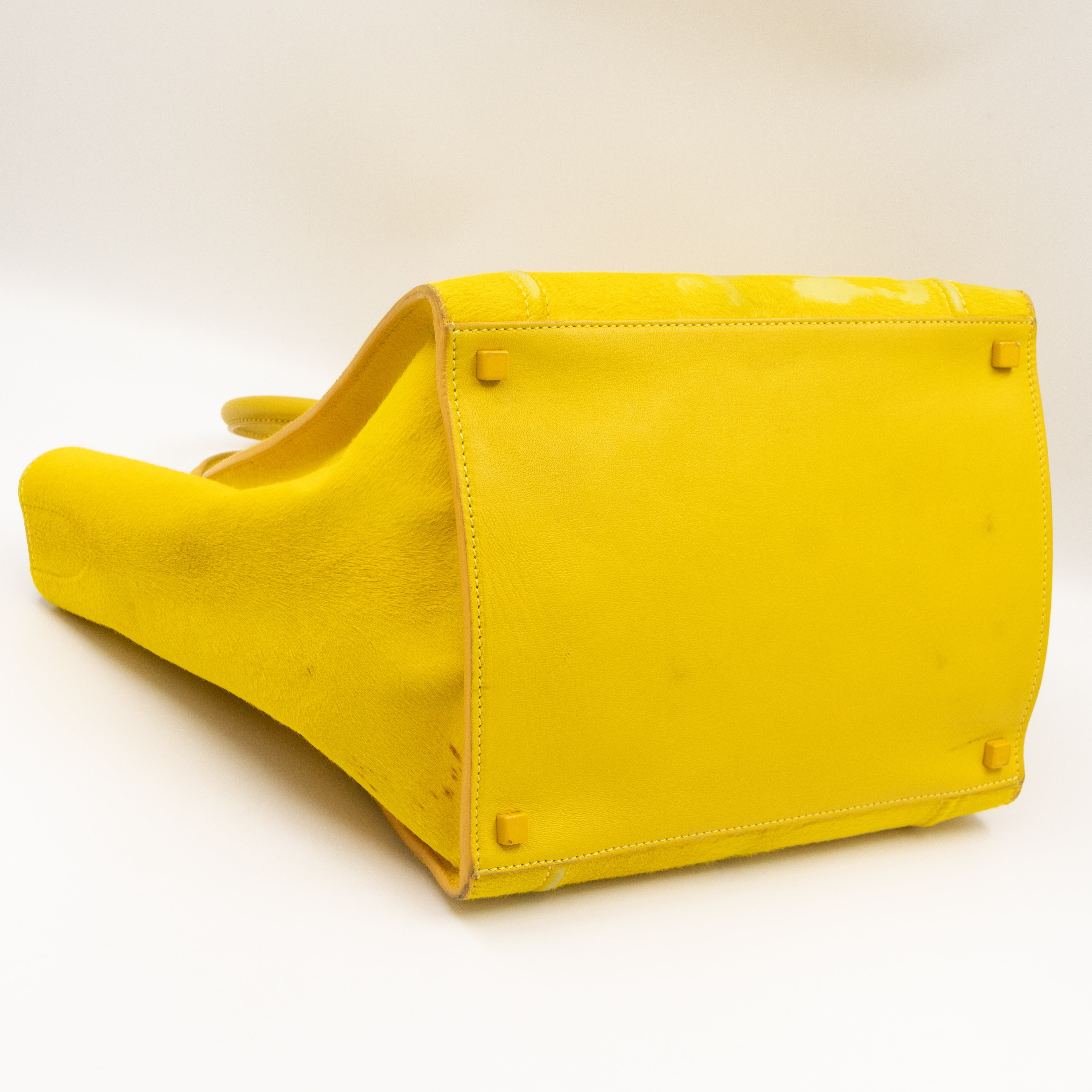 Phantom Medium Luggage Yellow Pony Hair Leather