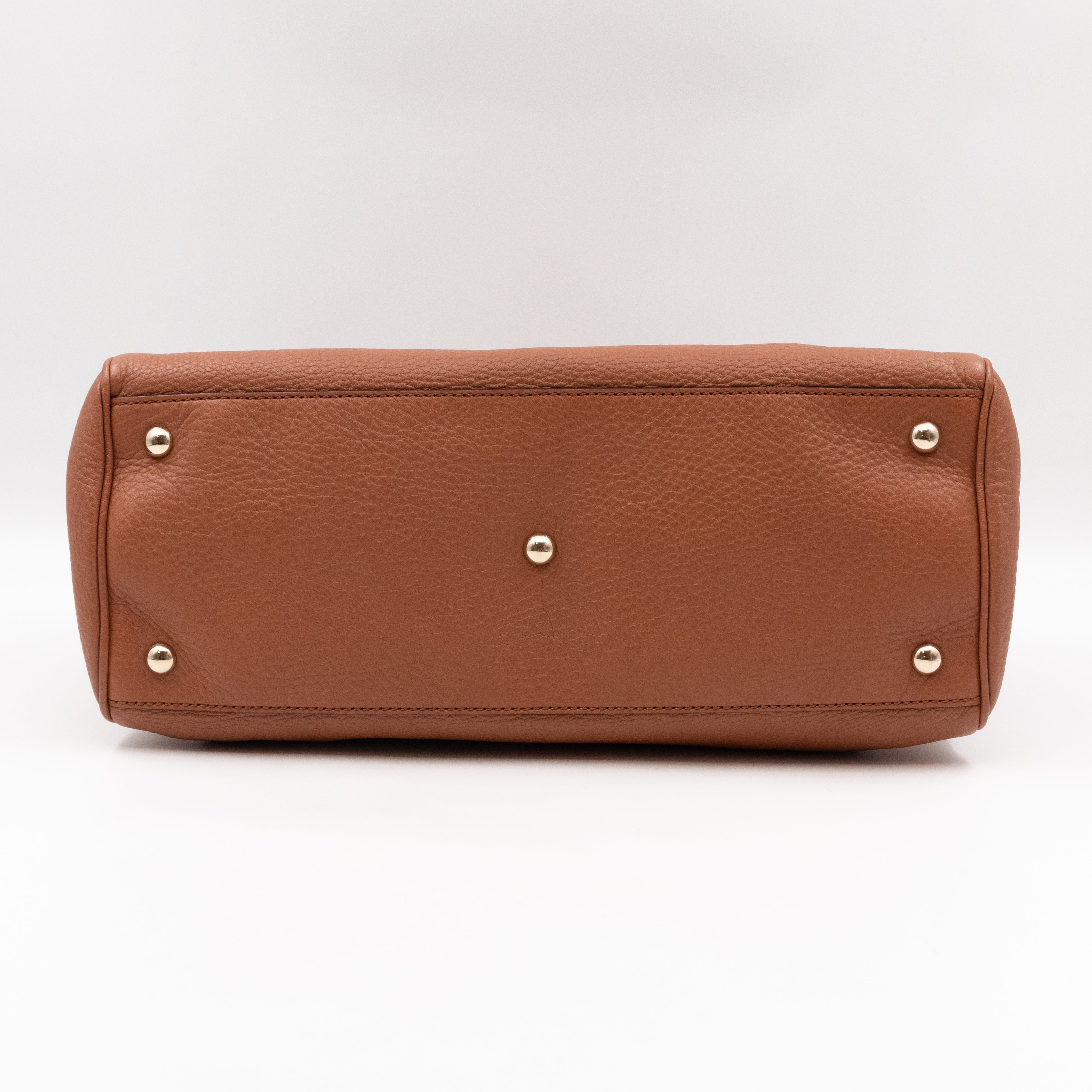 Bamboo Shopper Tote Brown Leather