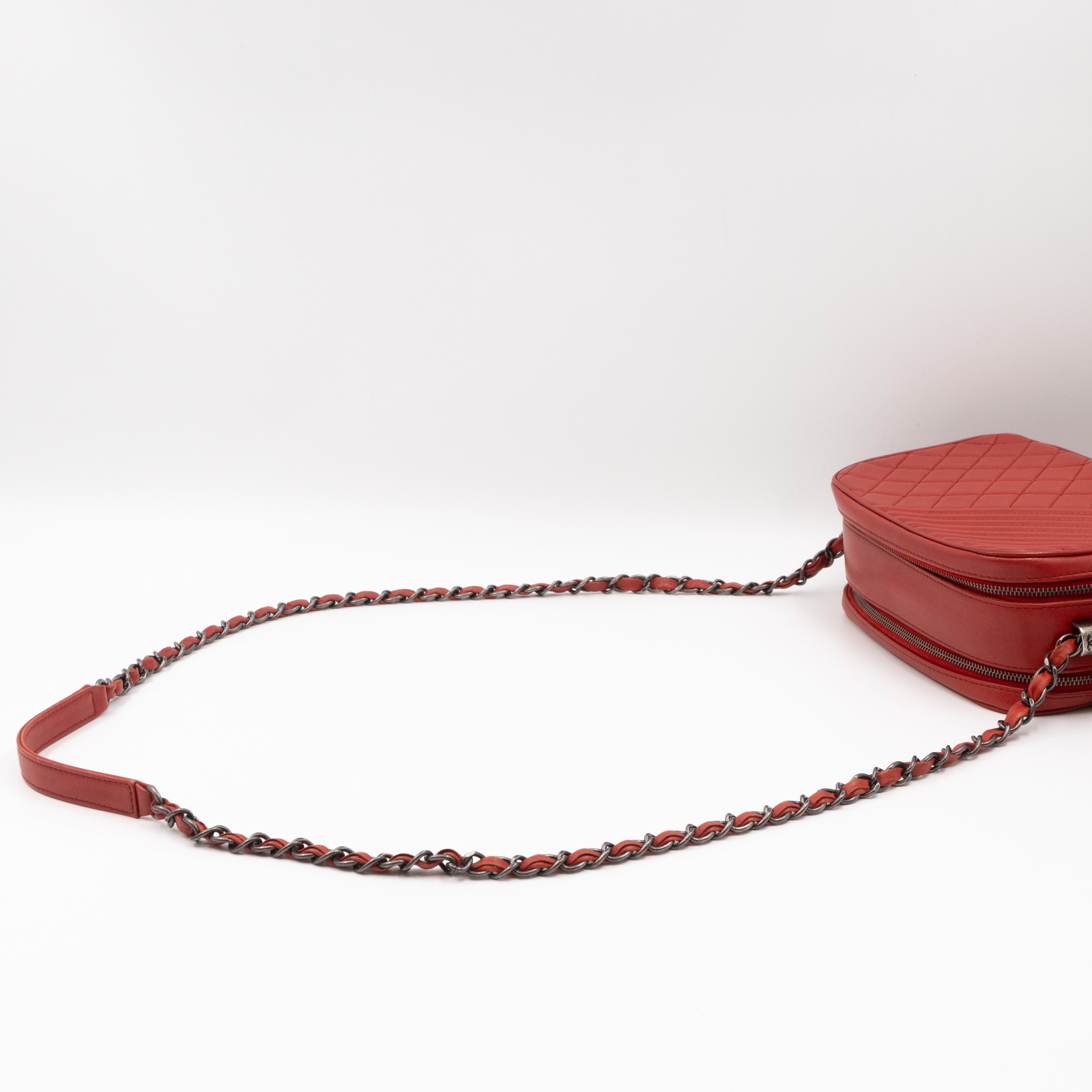 Small Coco Boy Camera Bag Red Lambskin