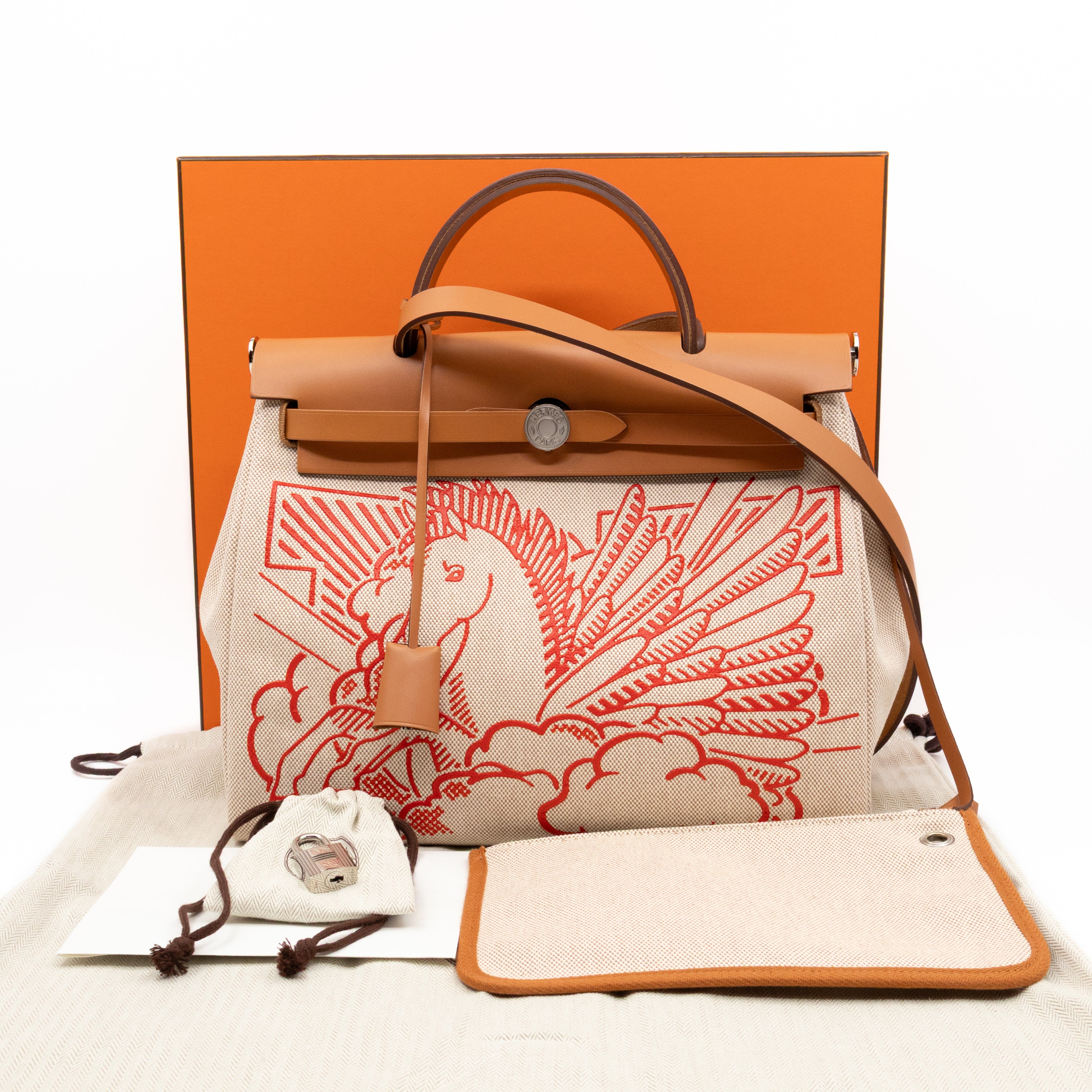 Hermes Herbag Zip 31 Retourne Pegase Pop Canvas Leather – Queen