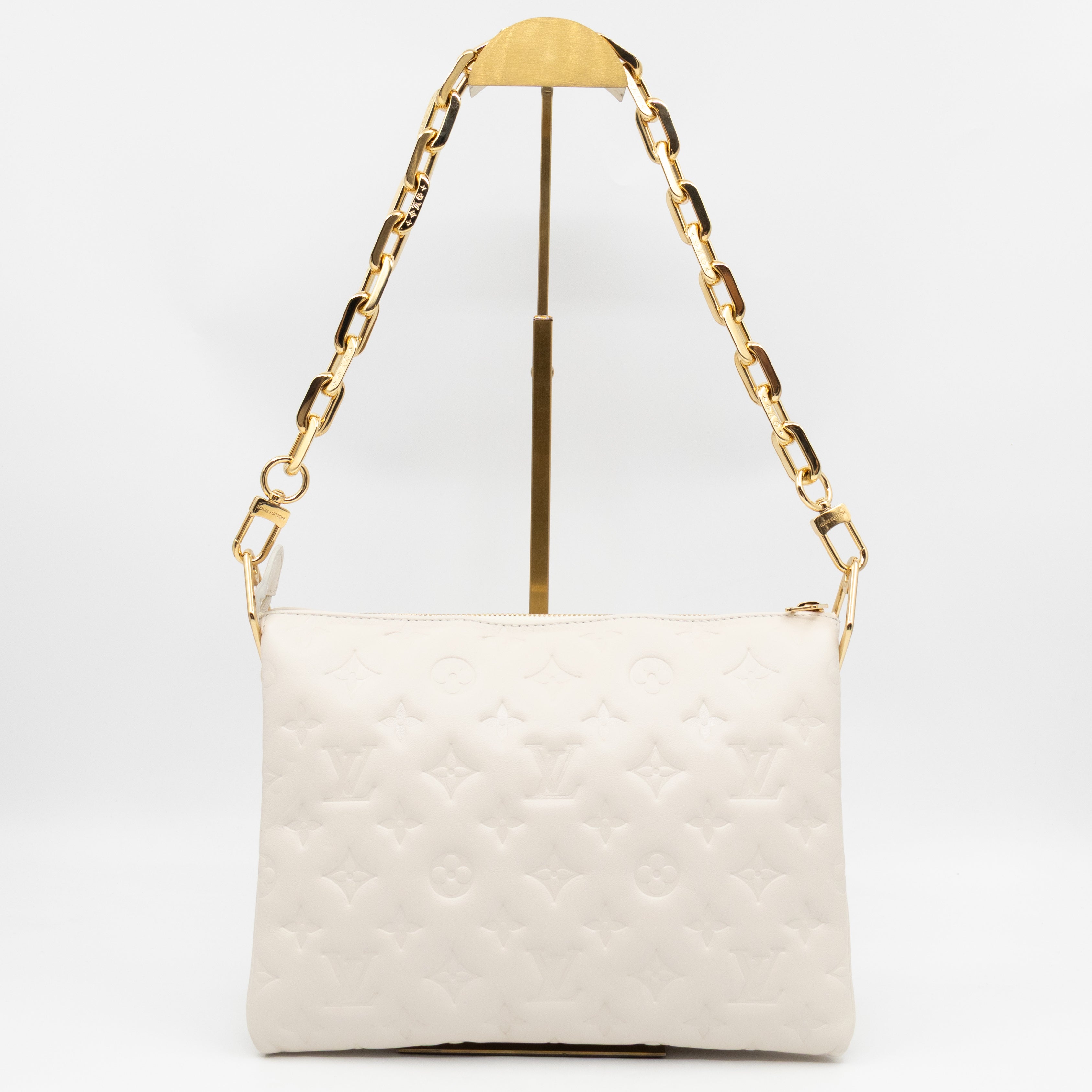 Coussin PM Creme White Leather