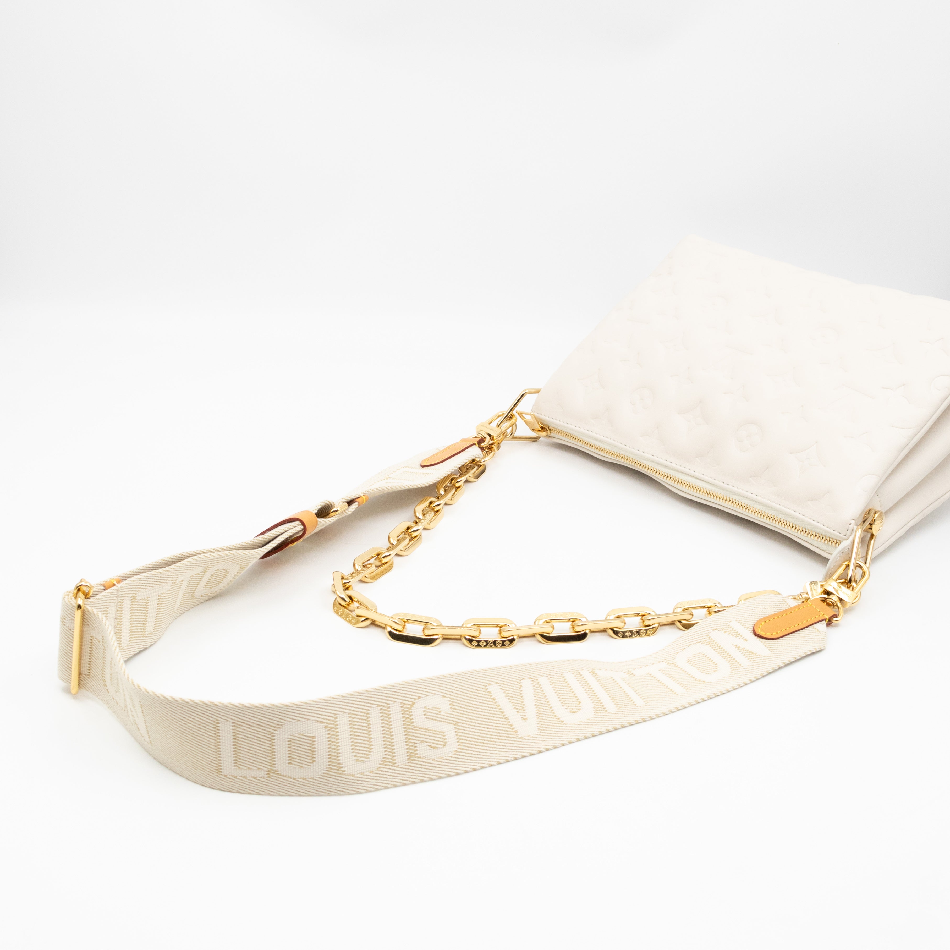 Coussin PM Creme White Leather