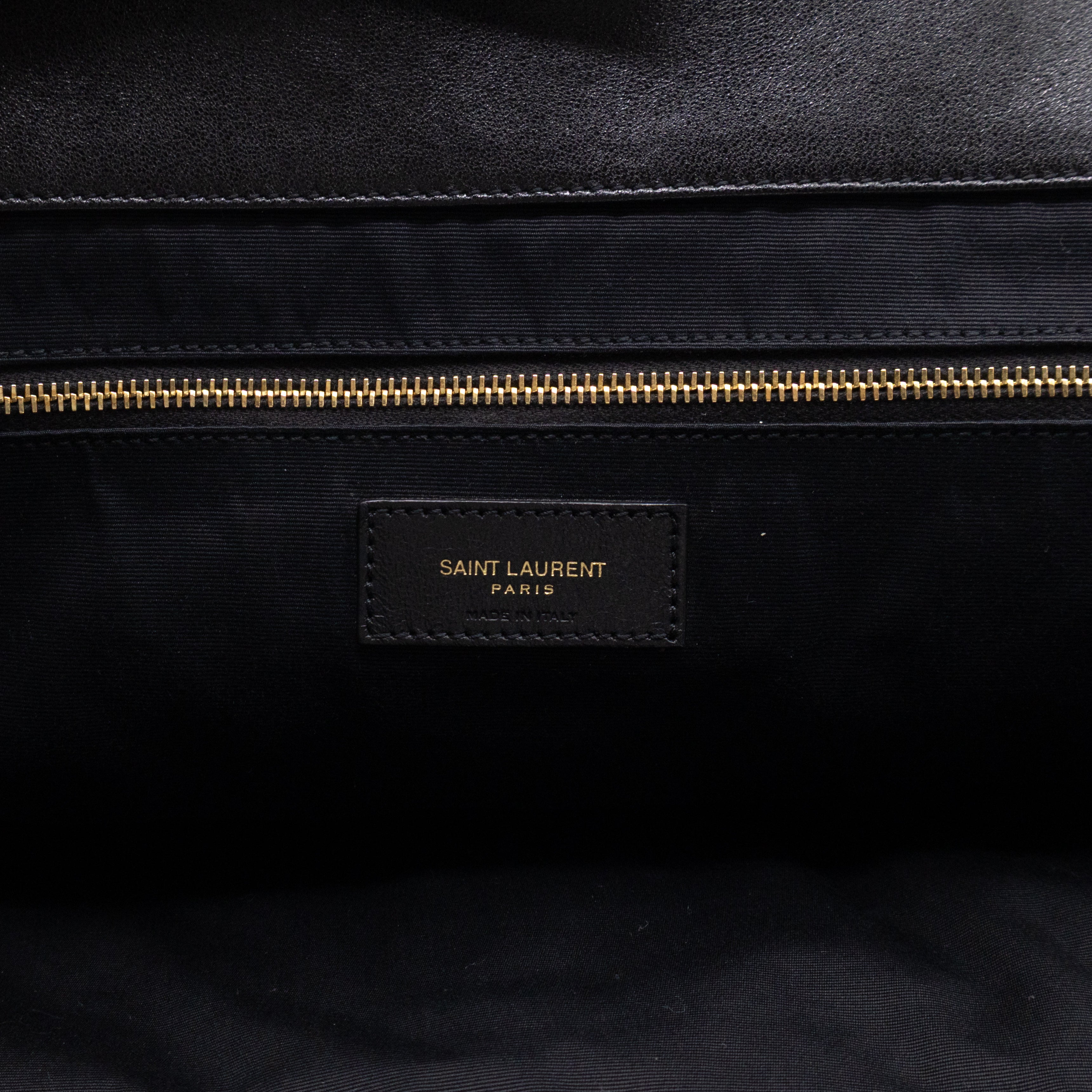 Icare Maxi Shopping Tote Black Leather