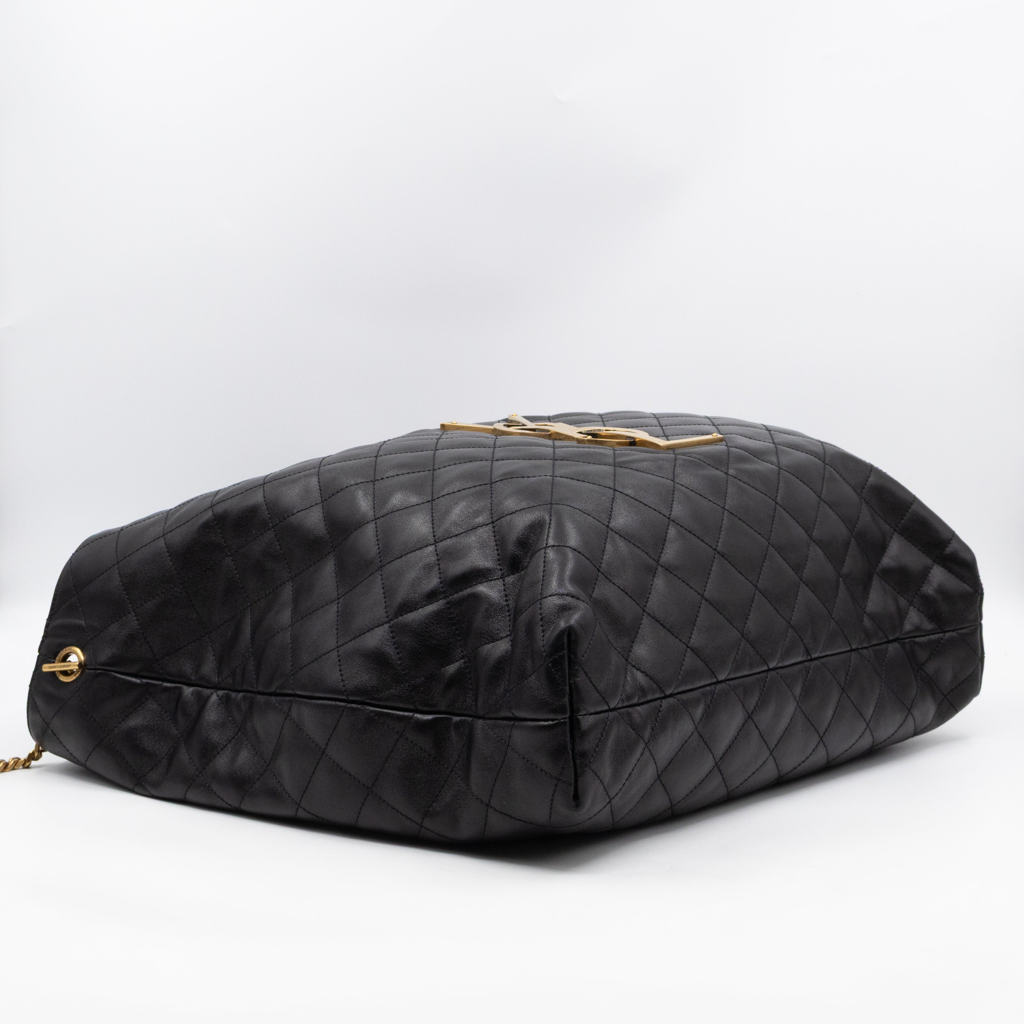 Icare Maxi Shopping Tote Black Leather