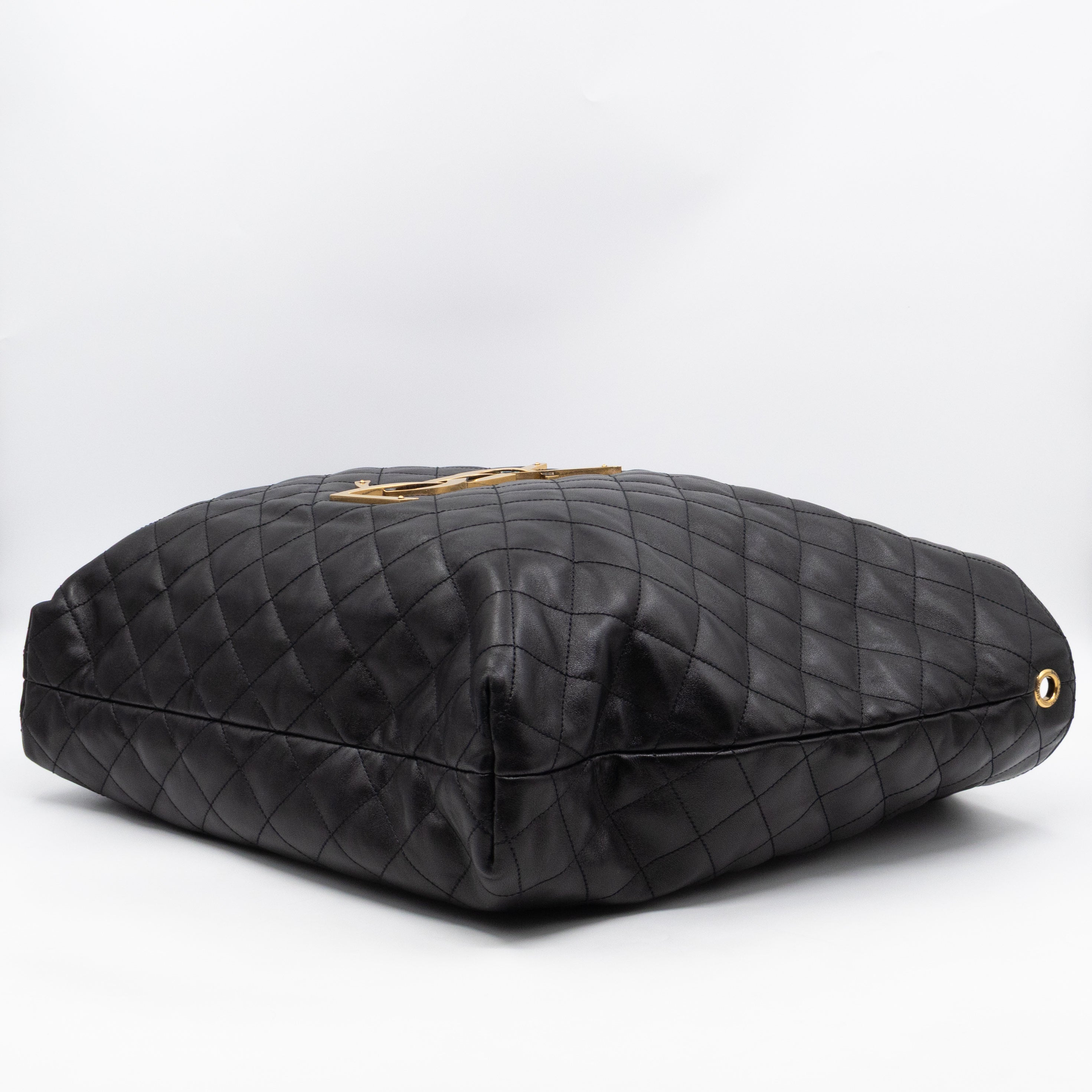 Icare Maxi Shopping Tote Black Leather